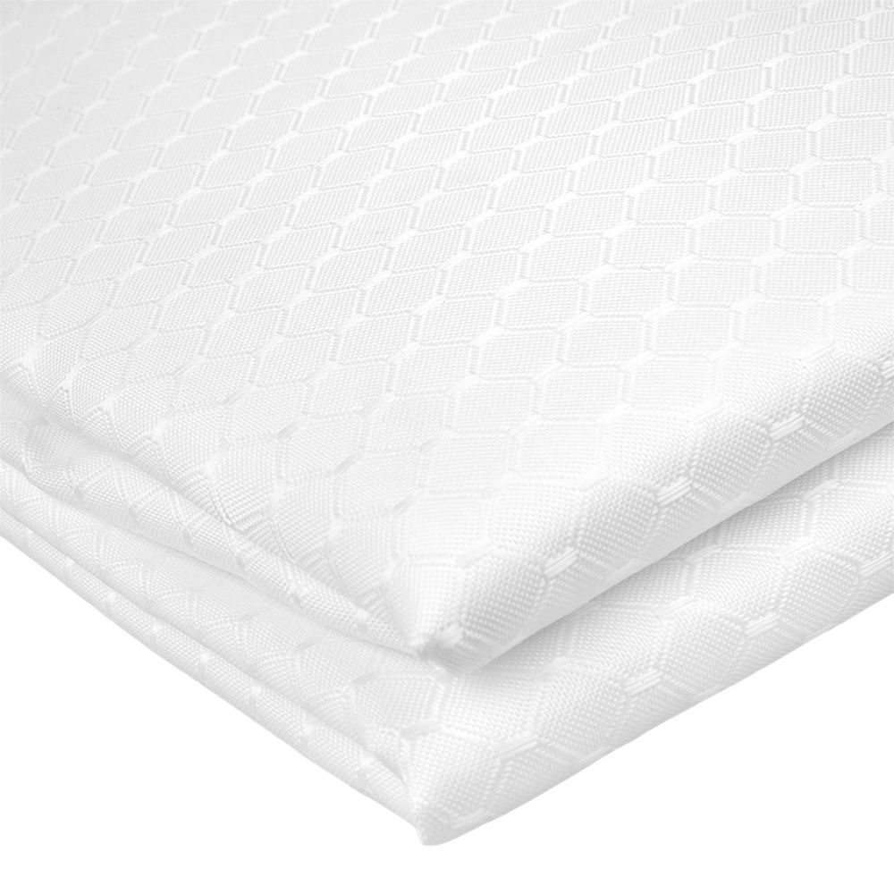 Штора для ванной комнаты Однотонная жаккард 240х200 см белая