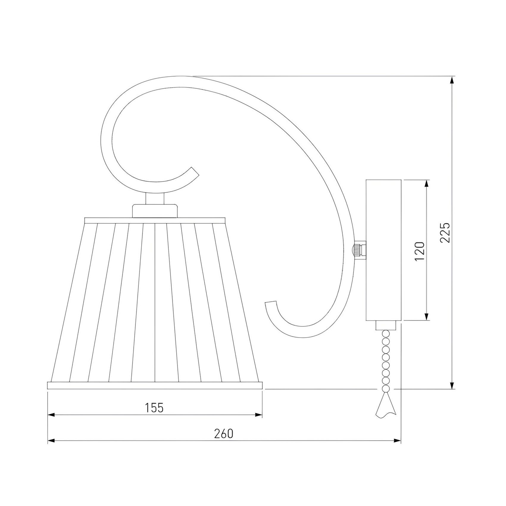 Светильник настенный Eurosvet 60088/1 1х40 Вт Е14 хром