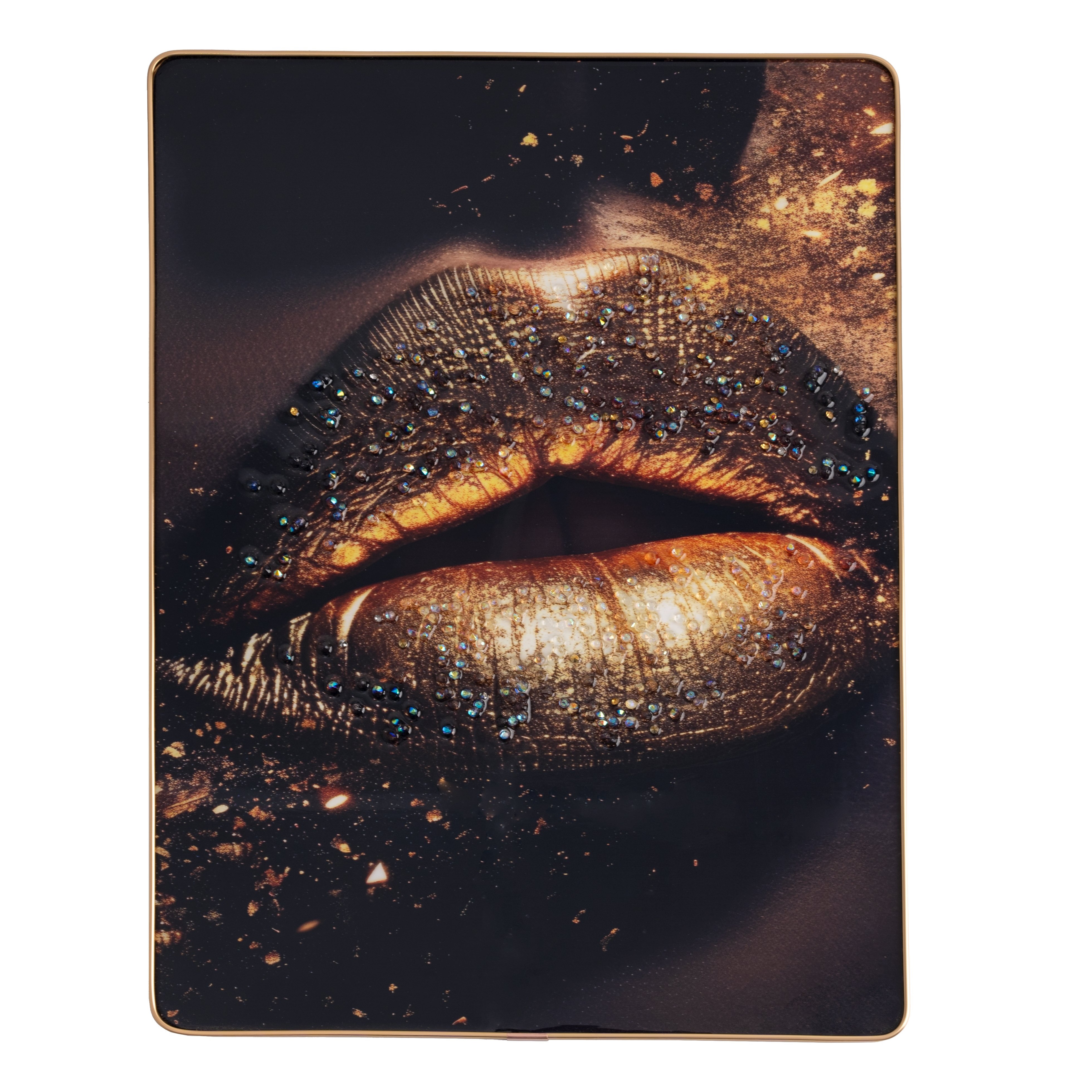 Картина интерьерная со смолой Золотые губы 30х40 см 2025-0221