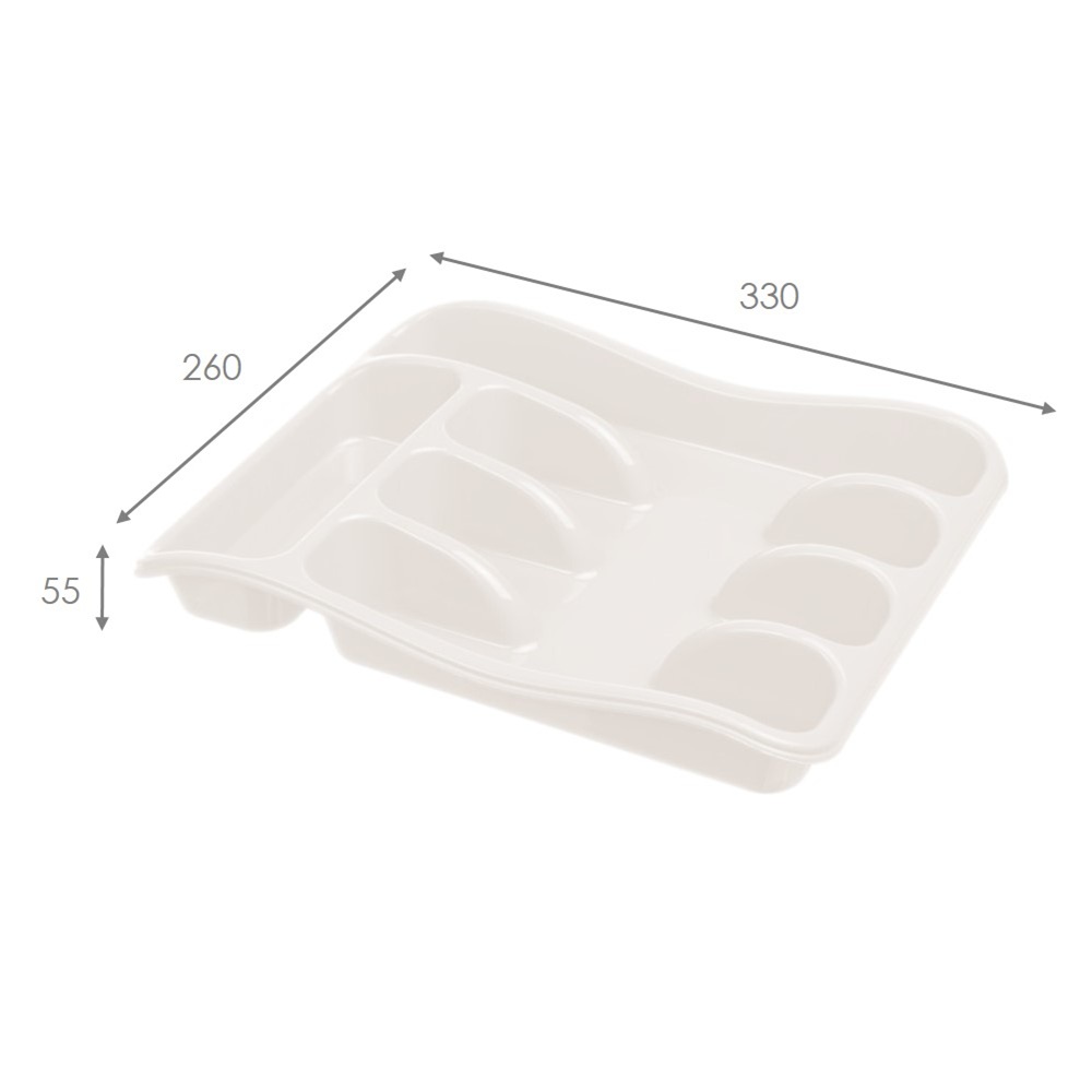 Лоток для столовых приборов Violet 330х260х50 мм белый