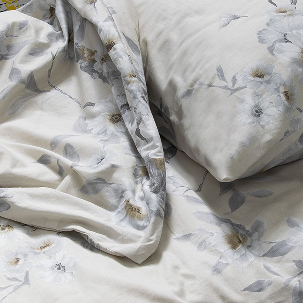 Белье постельное евро Ecotex Гармоника с наволочками 50х70 см 70х70 см Перламутр