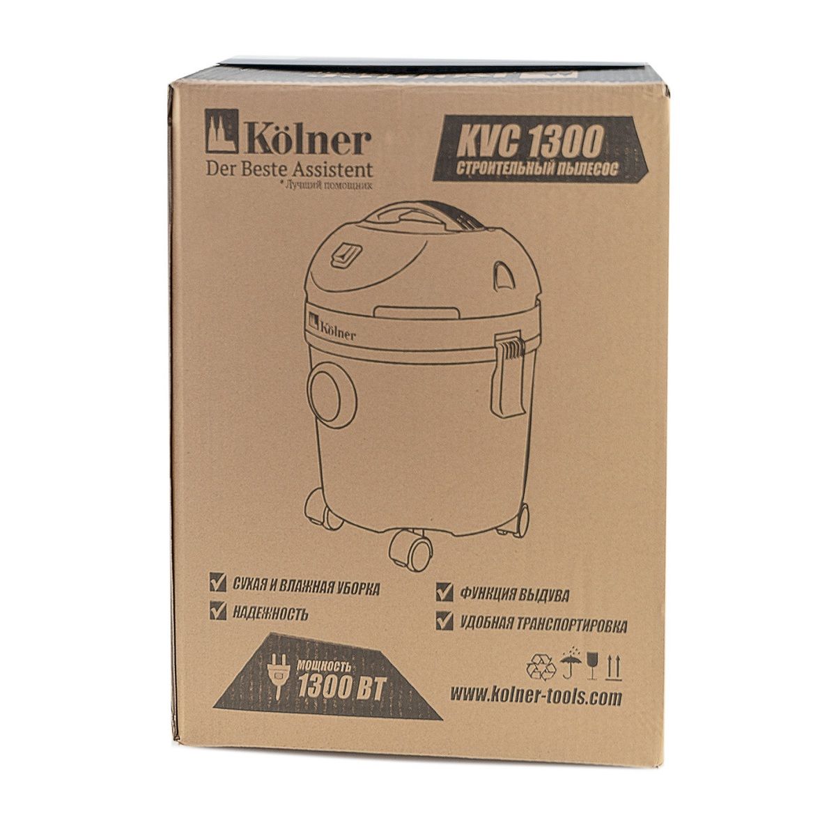 Пылесос строительный Kolner KVC 1300 1300Вт 15 л