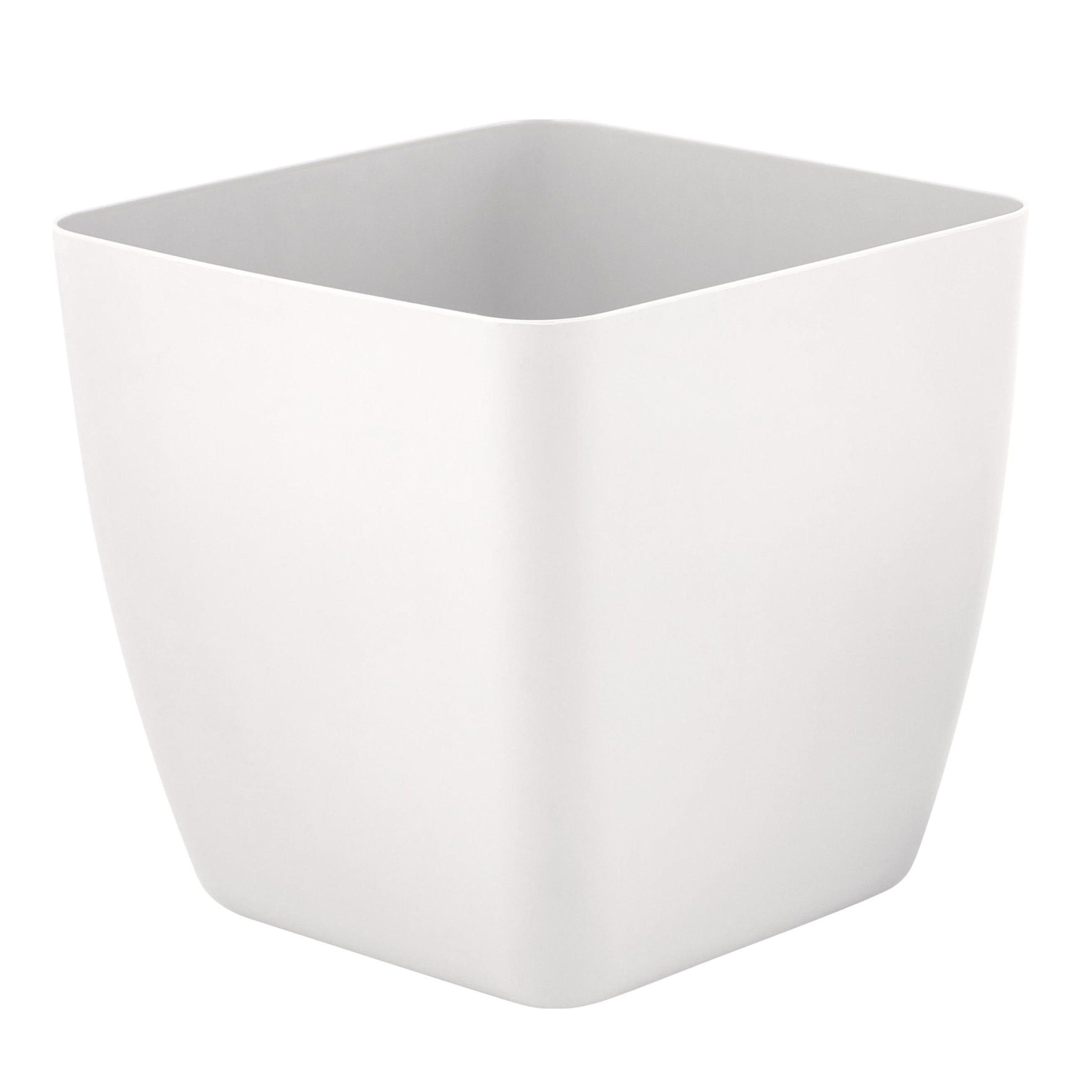 Горшок цветочный InGreen Vienna Белоснежный жасмин 5 л с дренажной вставкой квадратный