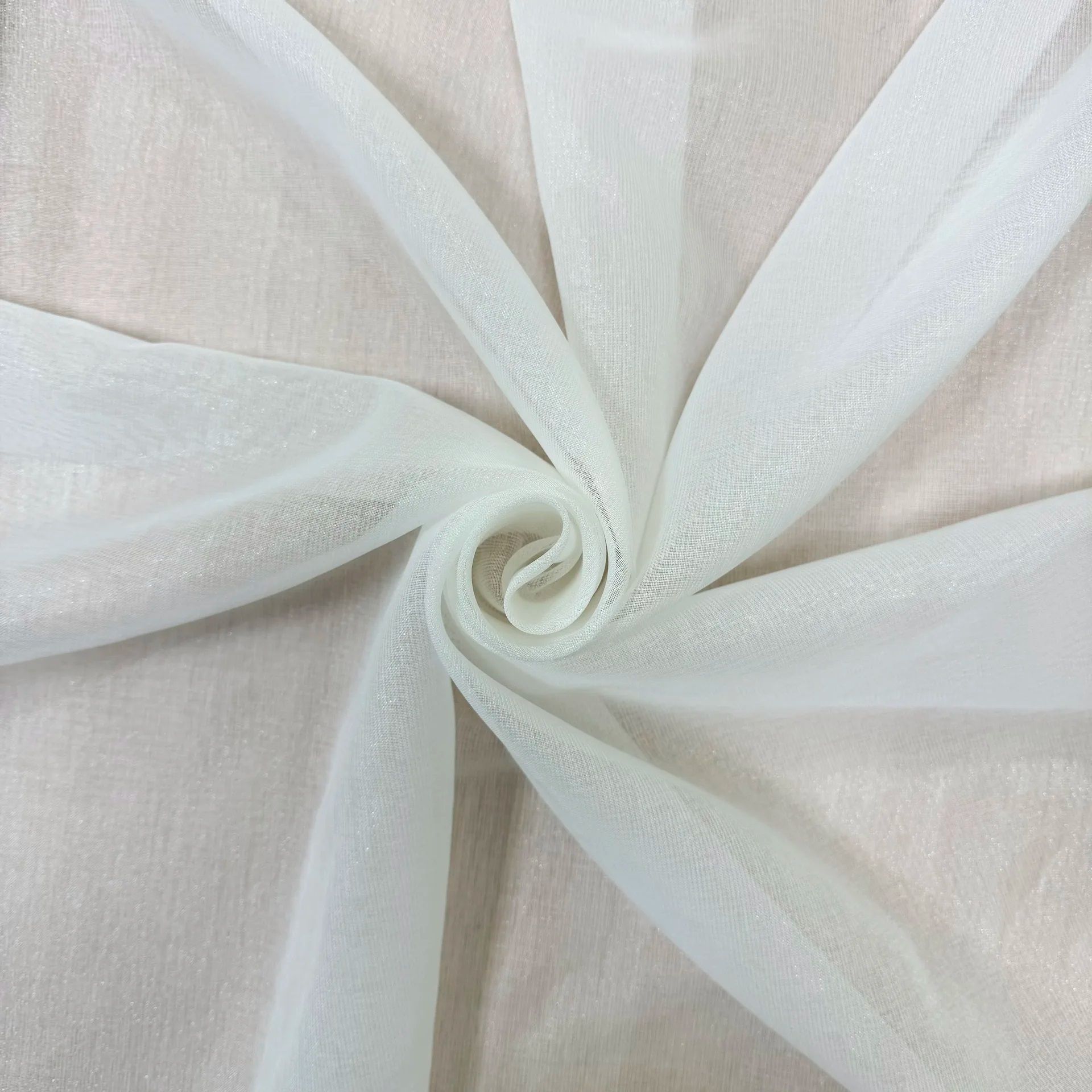 Ткань для штор Тюль лен фентези EL 2988-02/300 LFen ut молочный