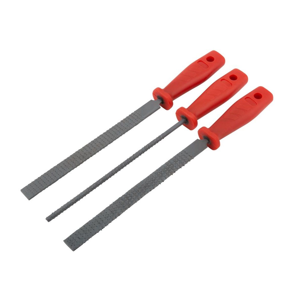 Набор рашпилей 200 мм пластиковая рукоятка 3 шт Курс 42755
