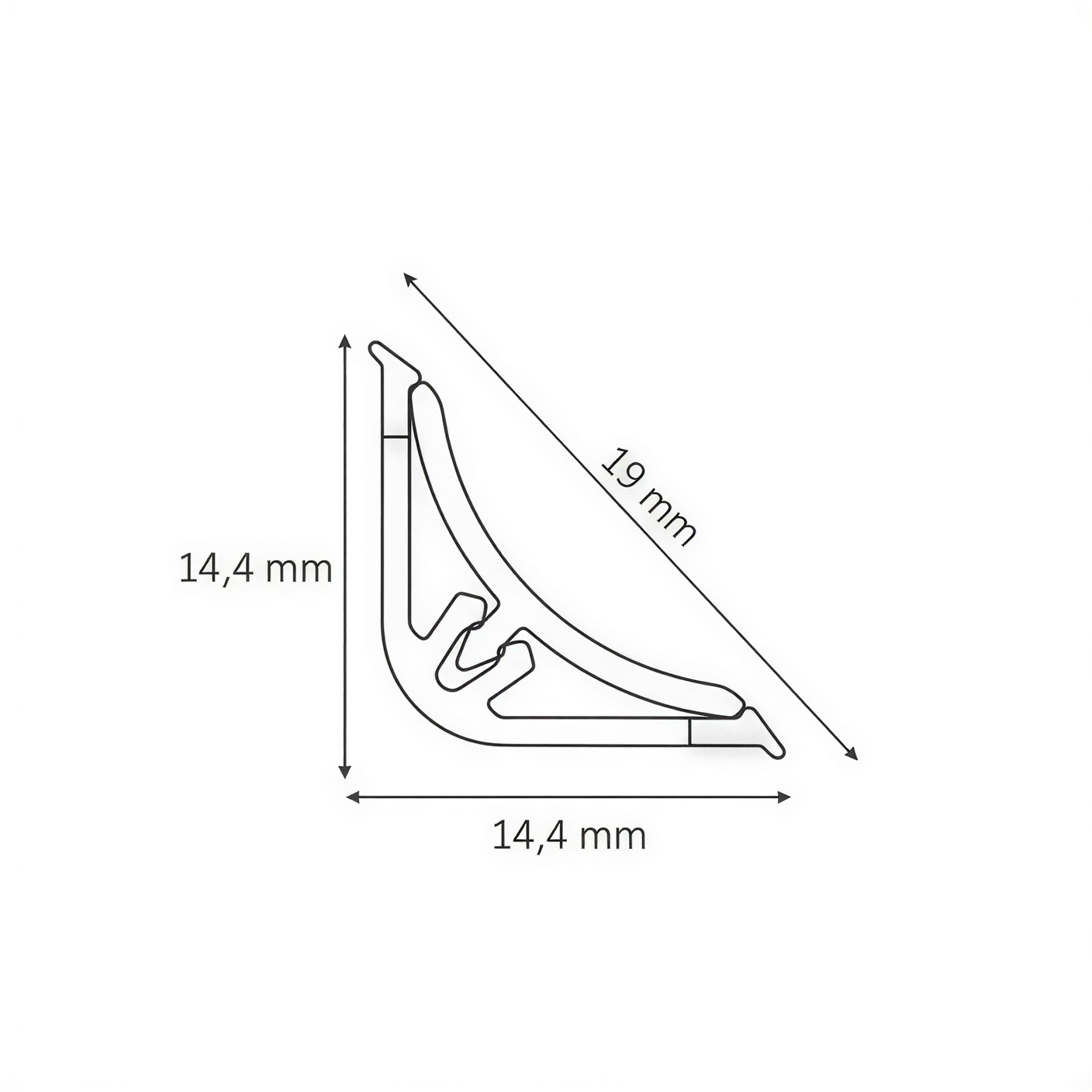 Плинтус Thermoplast 18х18х3,0м олива жемчужная