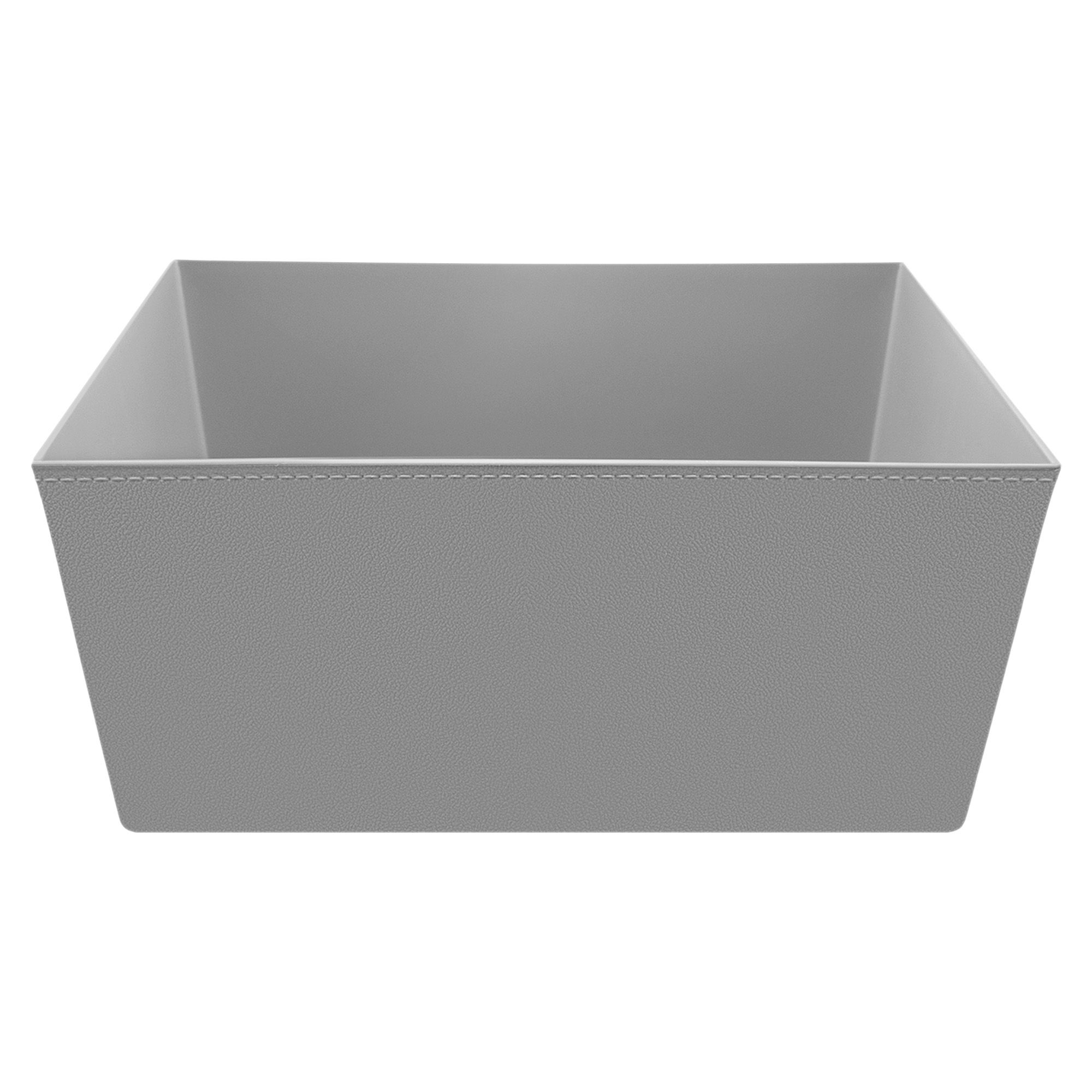 Корзина для хранения Форли 34,5х25,5х16 см с эластичными стенками серая