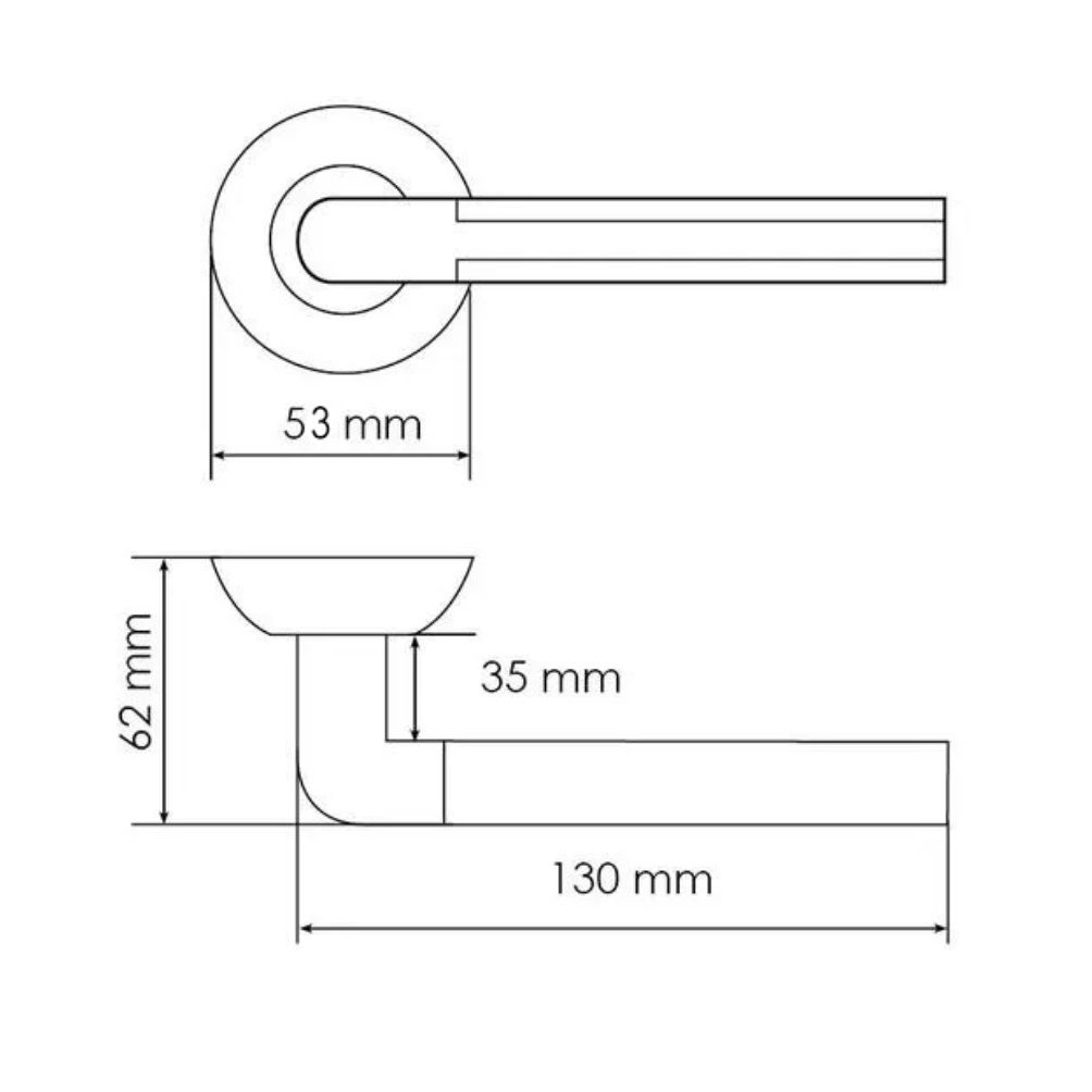 Ручка дверная Morelli Mosaic MH-11 MAB/AB бронза/ант. бронза круглая розетка