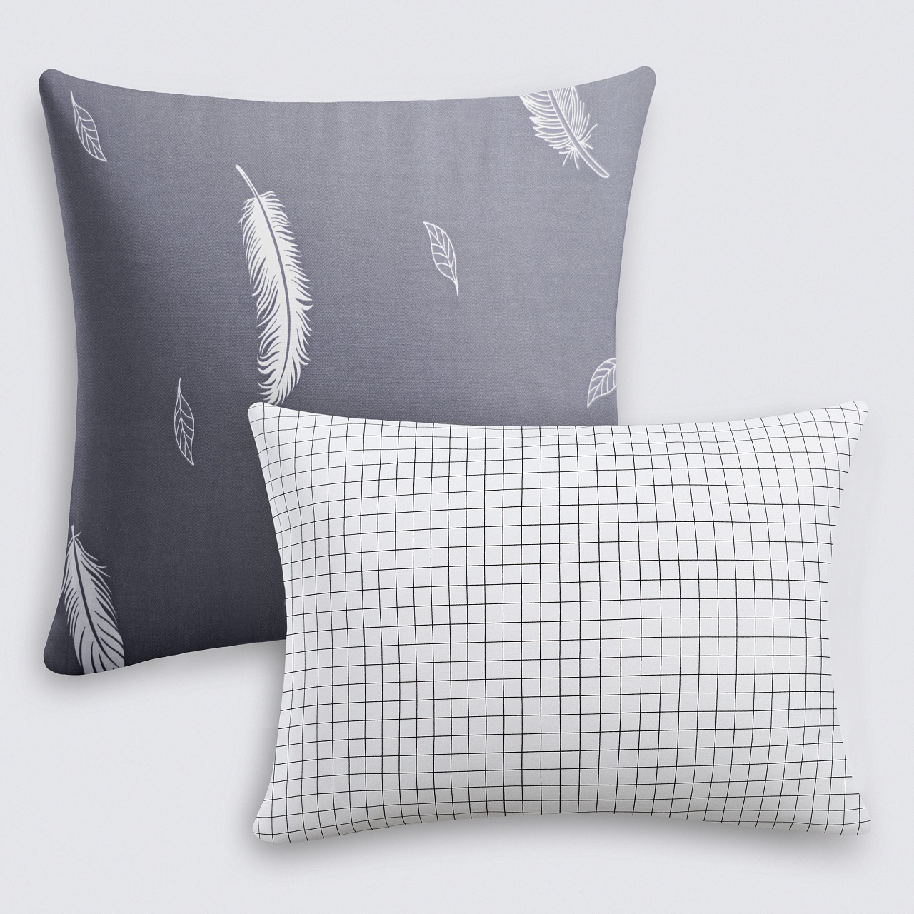 Белье постельное евро сатин Ecotex Гармоника Невесомость 70х70 см-2 50х70 см-2