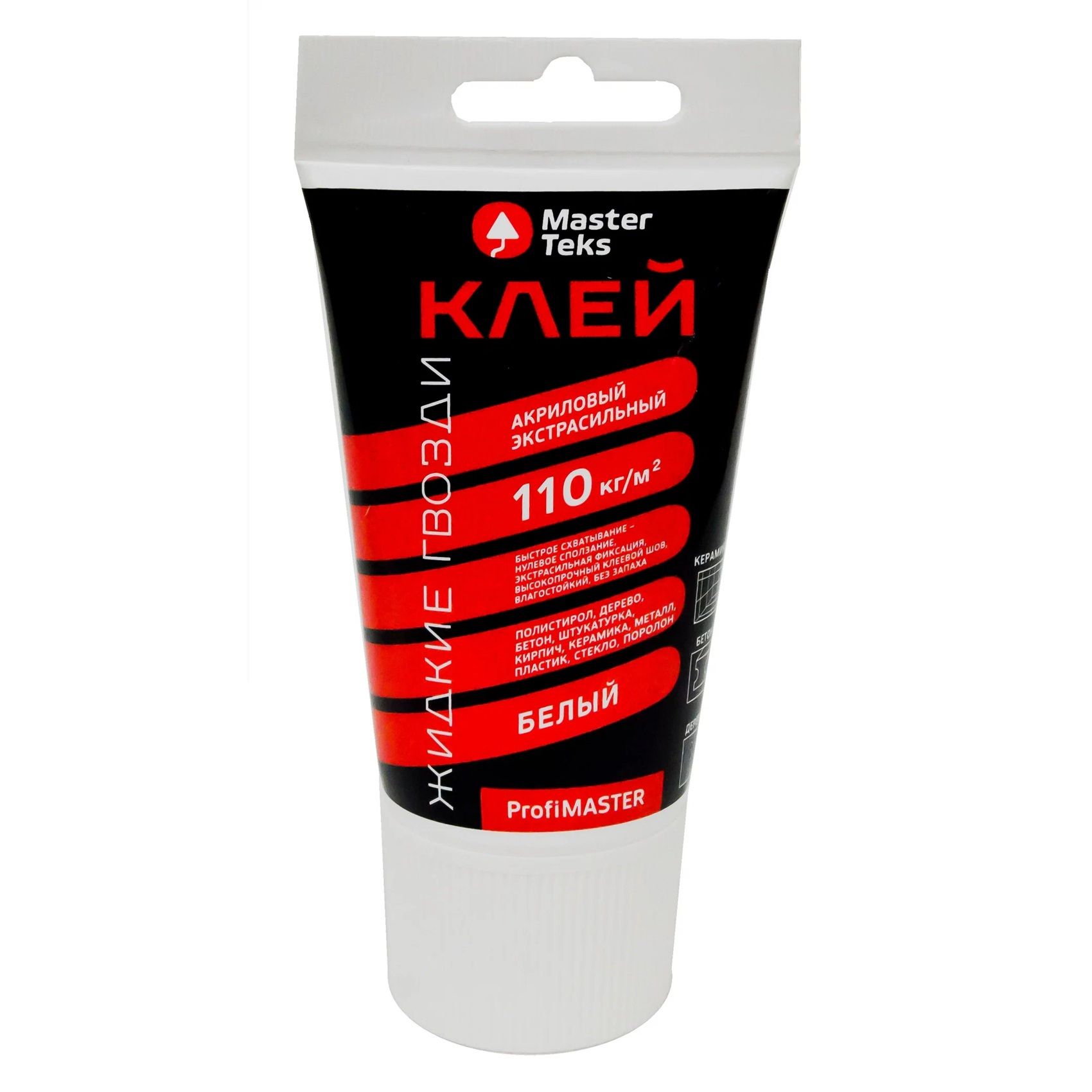 Клей жидкие гвозди акриловый MasterTeks белый 200 мл