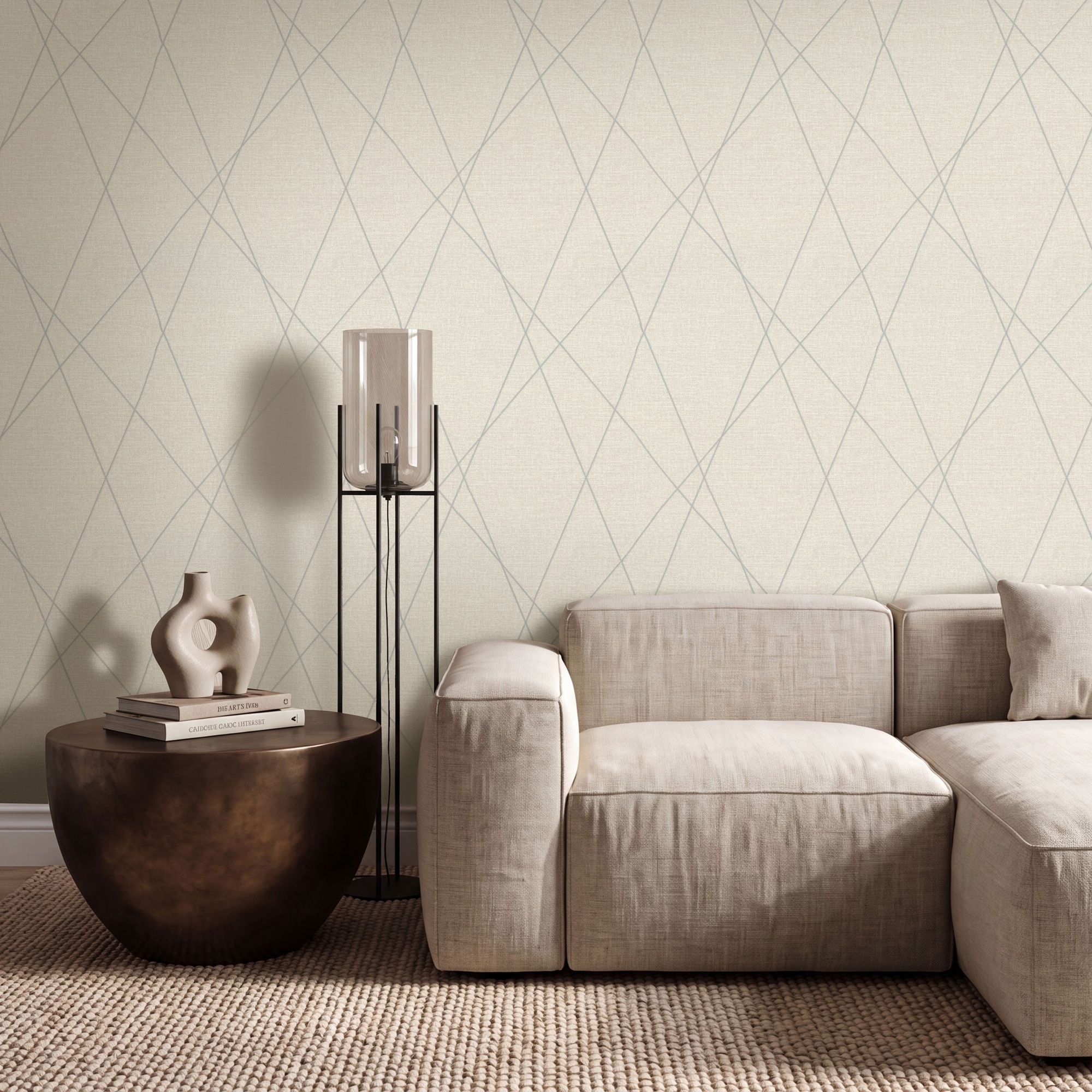 Обои Euro Decor Вектор 7375-01 бежевые геометрия 1,06х10,05 м