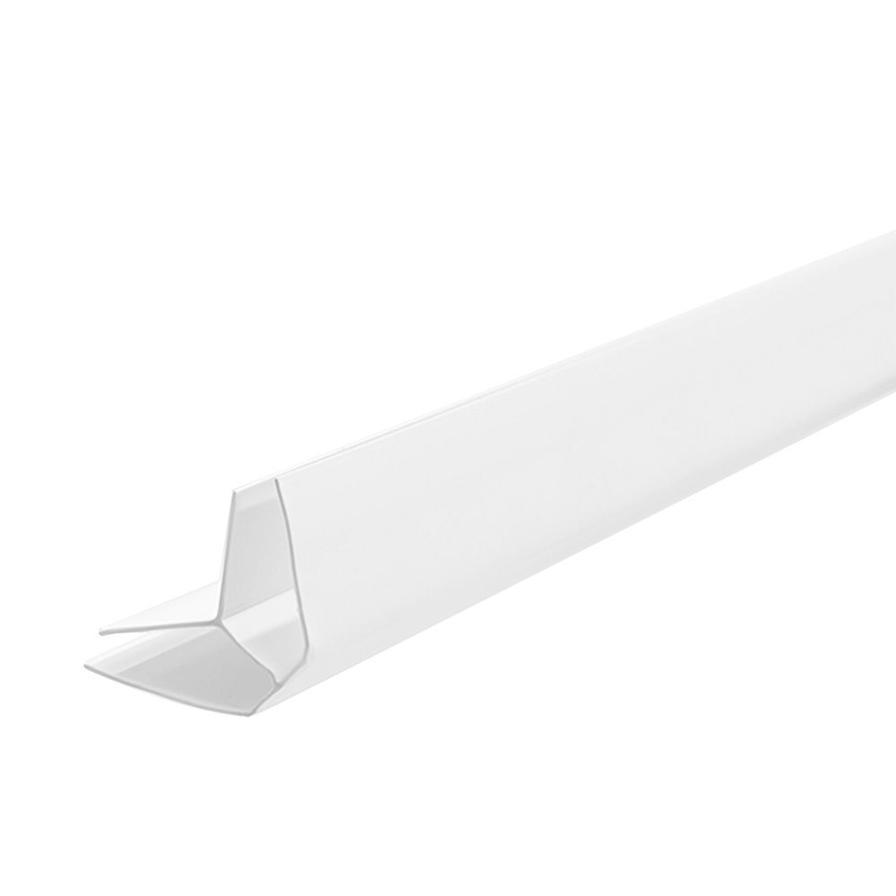 Угол ПВХ внутренний белый глянц. 3000 мм