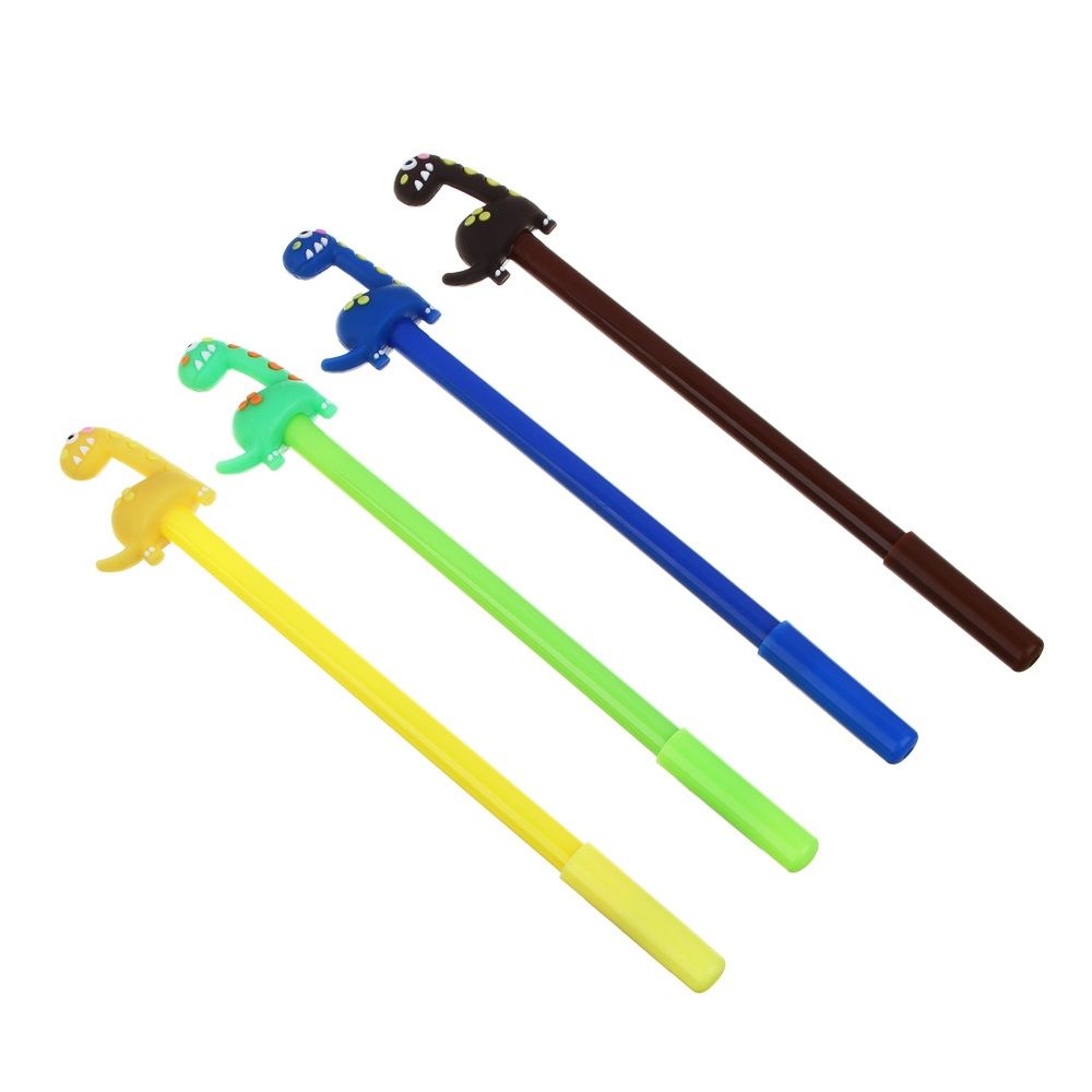 Ручка гелевая синяя линия письма 0,5 мм с наконечником в форме динозаврика 591-201