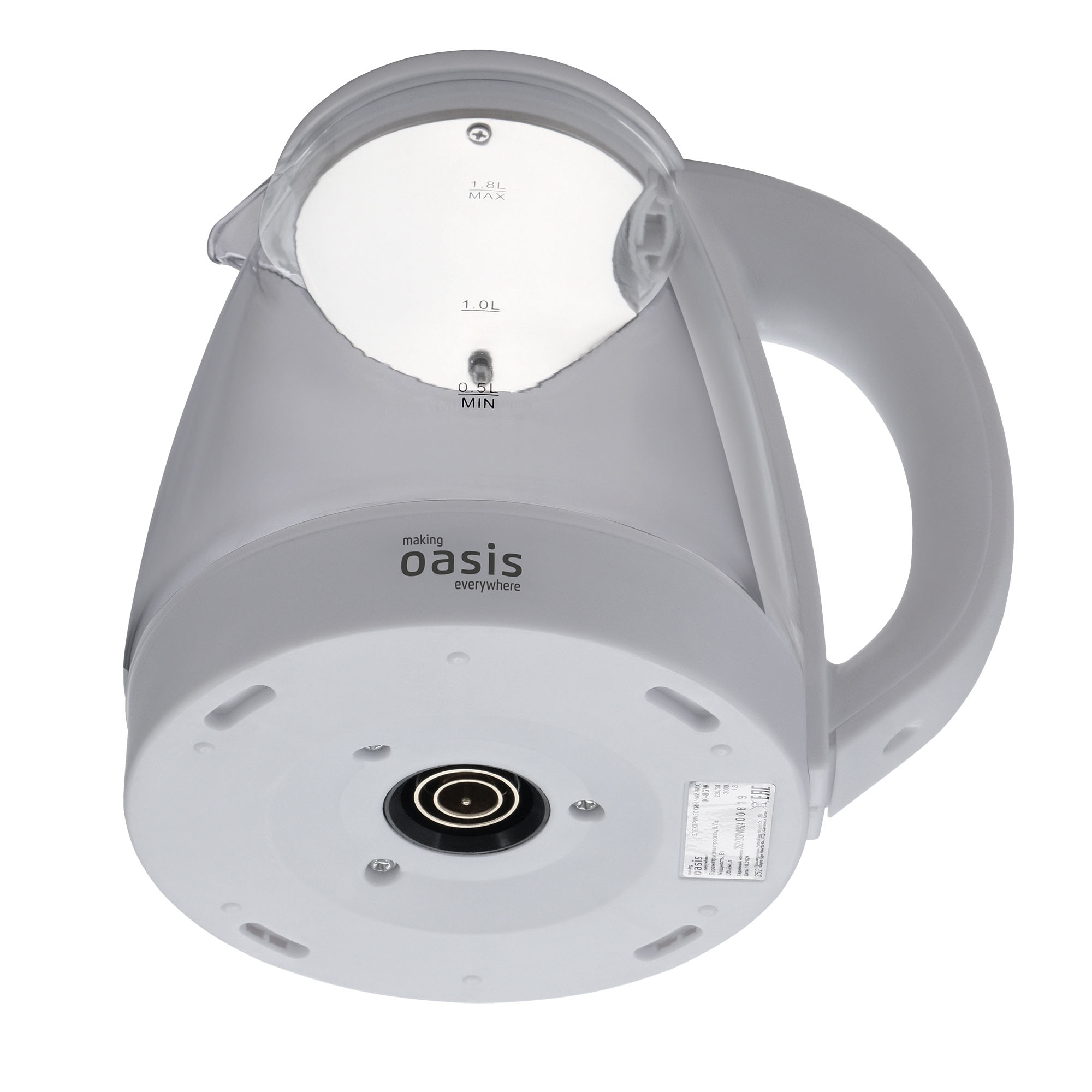 Чайник электрический Oasis K-8GW 2000 Вт 1,8 л белый