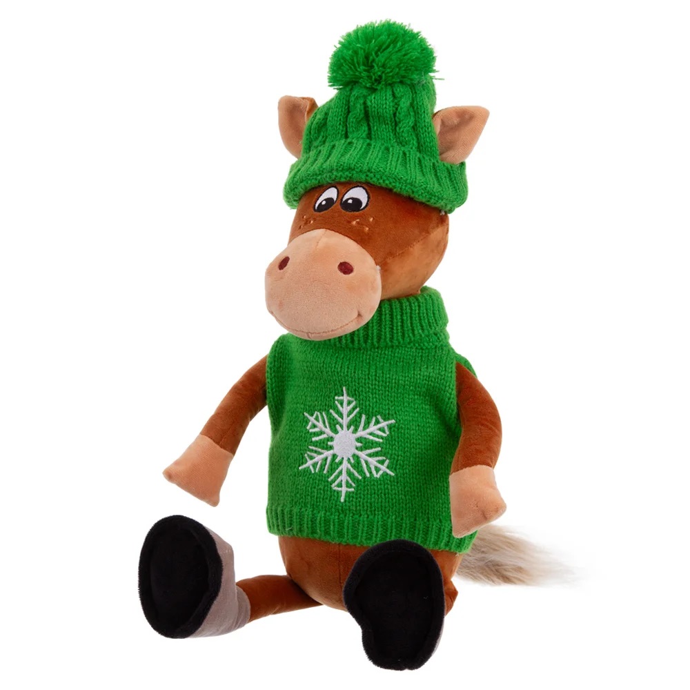 Игрушка мягкая Relana Конь в шапочке и свитере Филипп 25 см