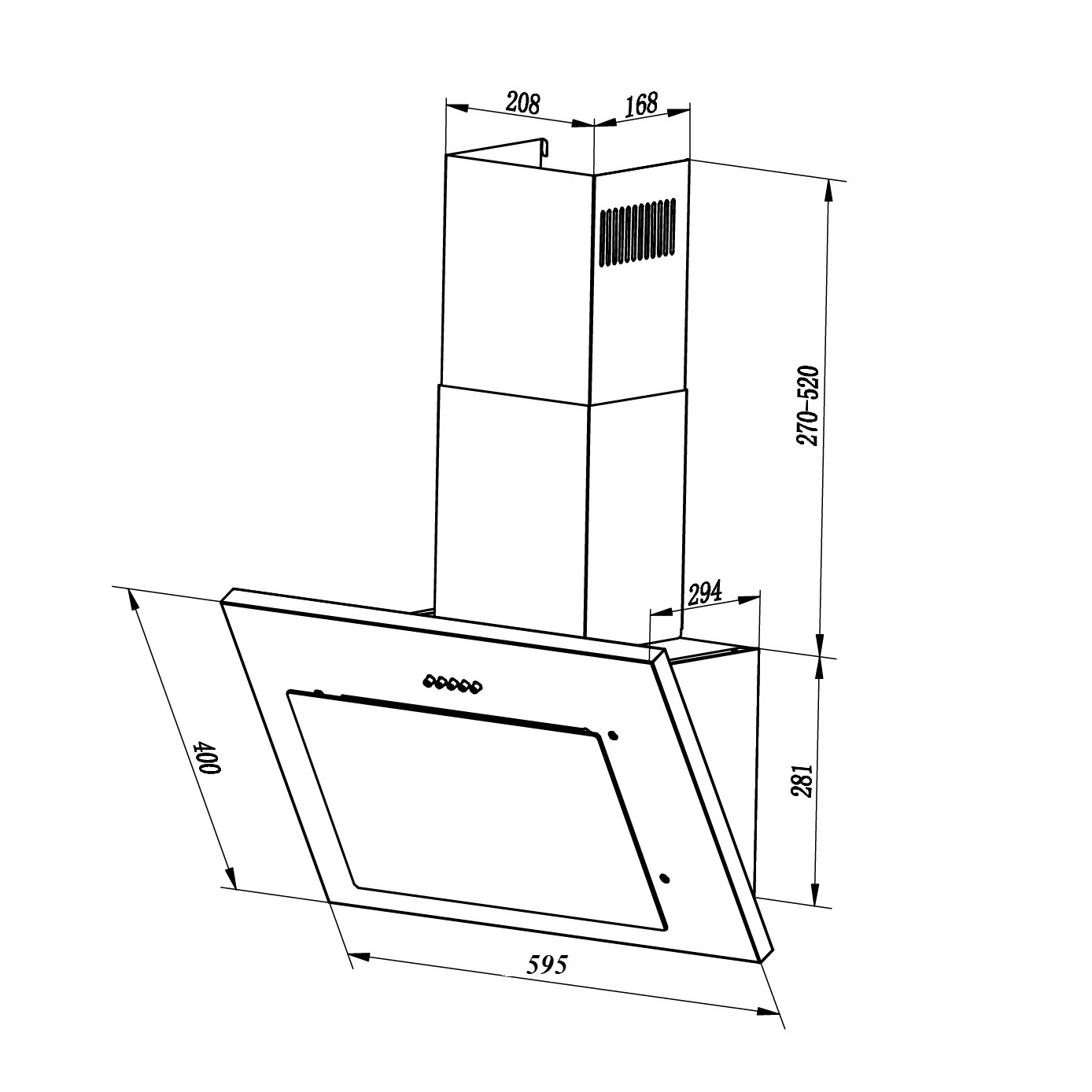 Вытяжка кухонная LEX MIKA 600 WHITE воздухоочиститель
