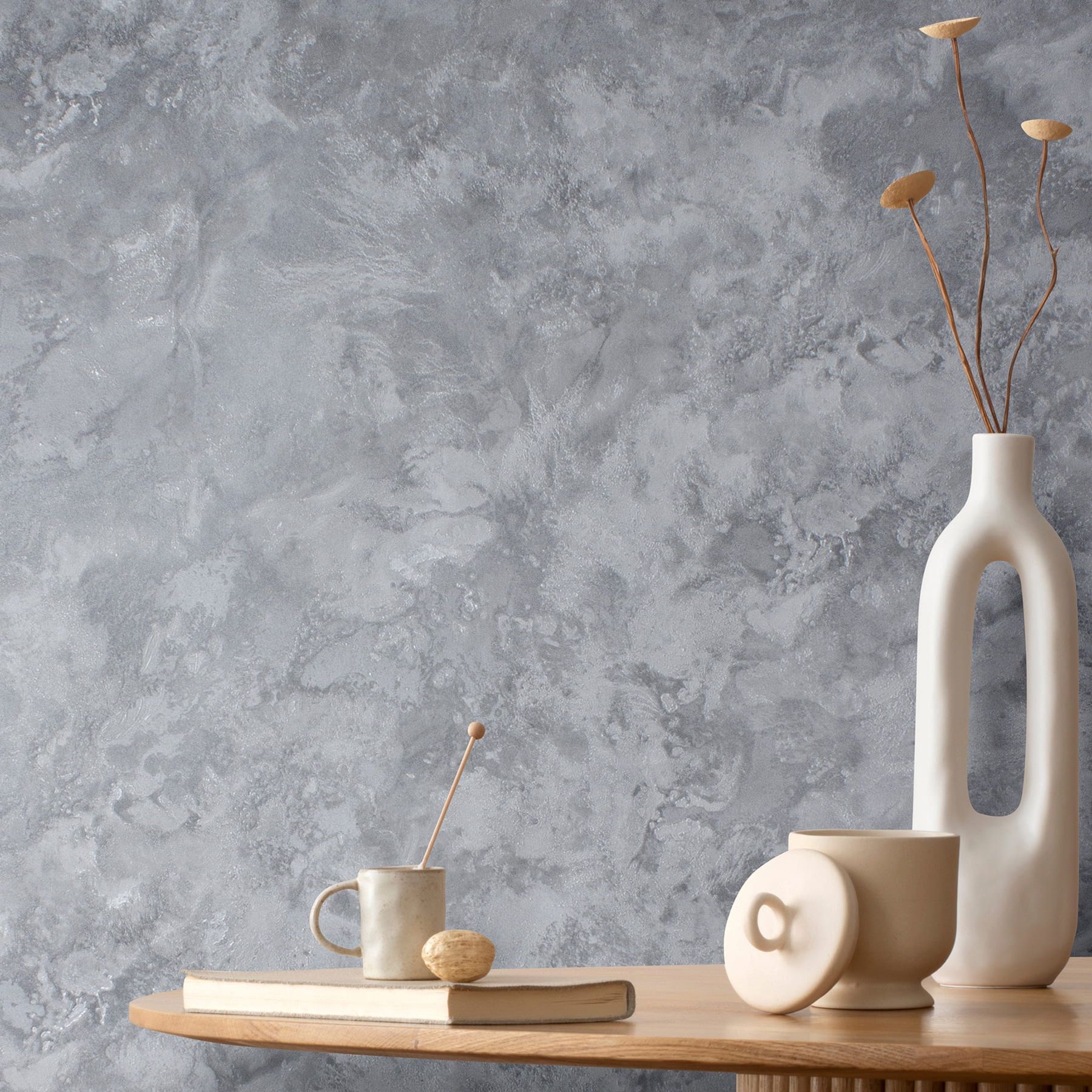 Обои 287588 Victoria Stenova 1,06х10 м Odyssey фон темно-серый