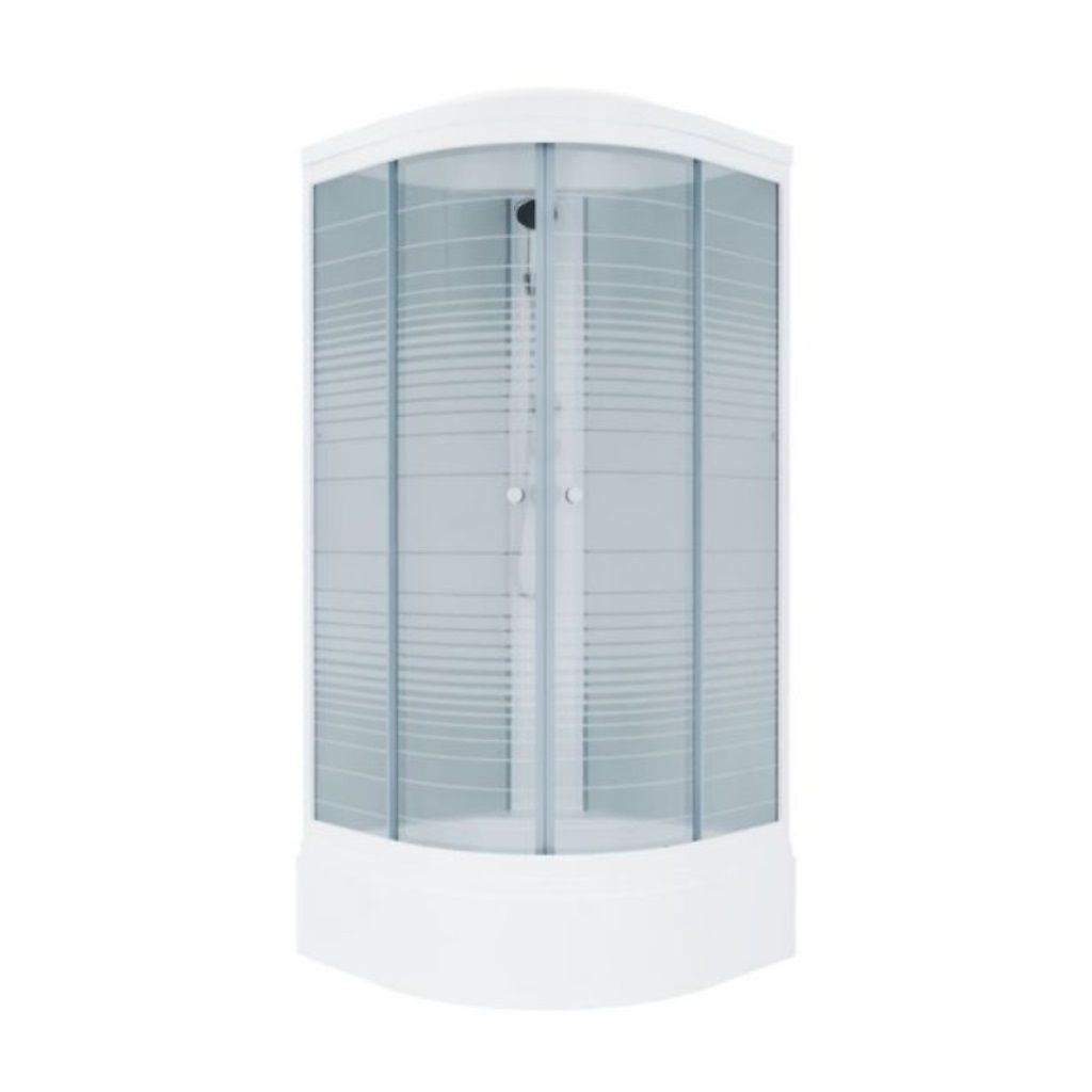 Душевая кабина Стандарт В3 90х90х228 см средний поддон, стекло Полосы ДН4