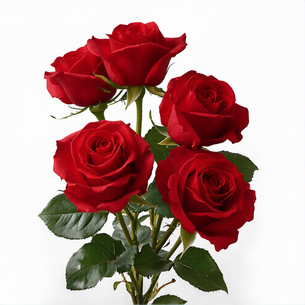 Роза Кения микс 40 см букет 5 шт