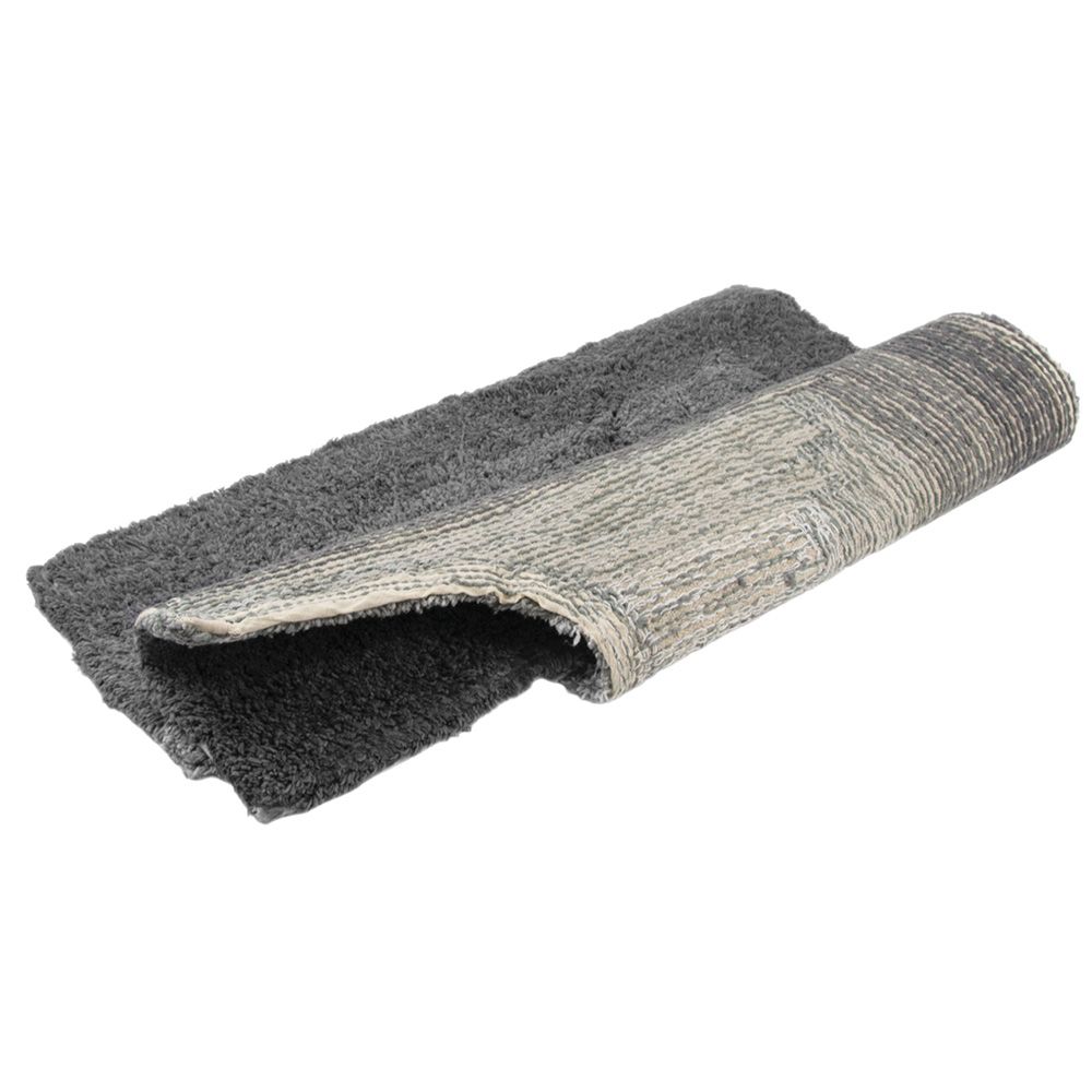 Коврик для туалета 50х50 см серый хлопковый Прямоугольник Loft с U-вырезом