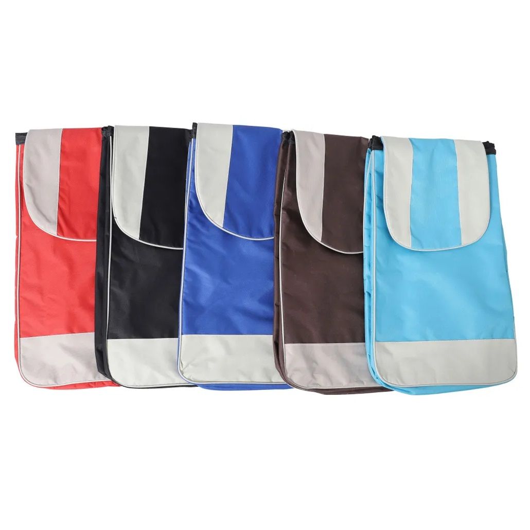 Тележка хозяйственная с сумкой до 30 кг 96/56х34х18 см колеса 16 см микс арт.AVSP8370