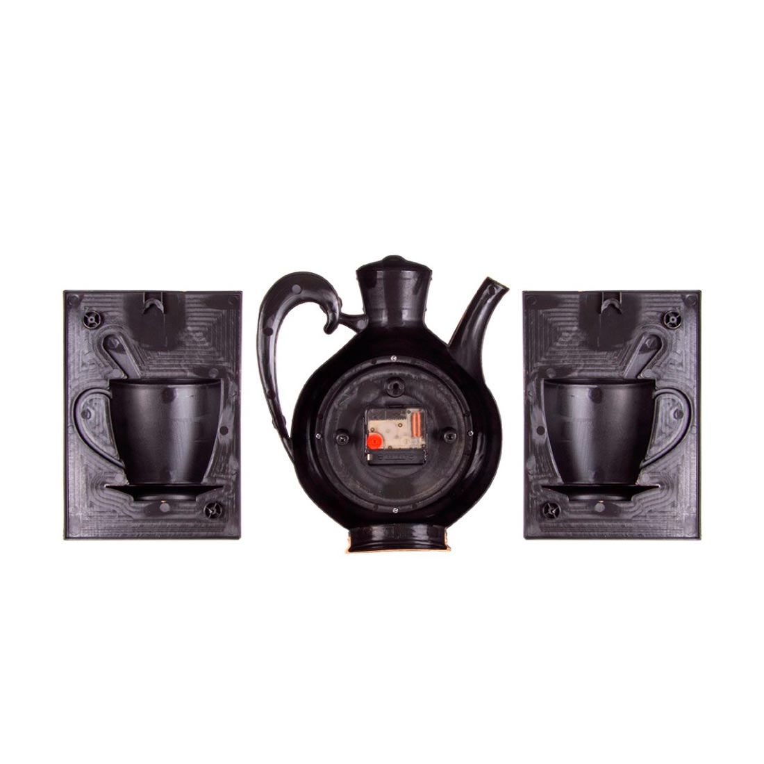 Часы настенные Joy Чайник 26,5х24 см корпус черный с медью, 2 чашки 2622+2-005