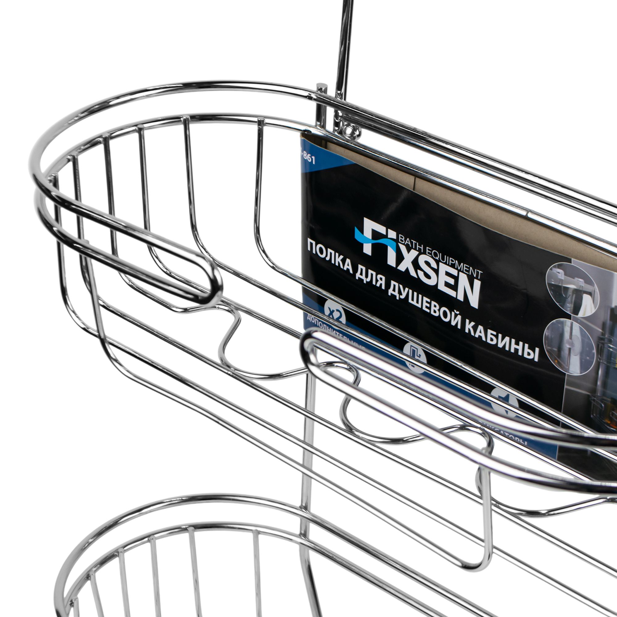 Полка для ванной овальная 2-х ярусная Hotel FX-861