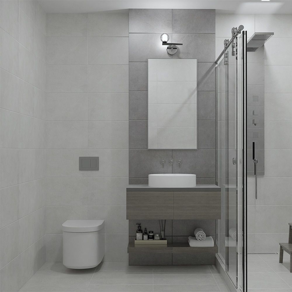 Плитка настенная Azori Artemest 31,5х63 см серая 1,79/1,59 м2