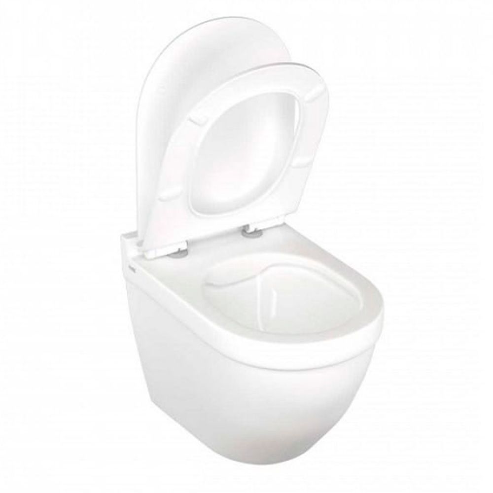 Унитаз подвесной безободковый Iddis Cloud сиденье дюропласт микролифт быстросъемное