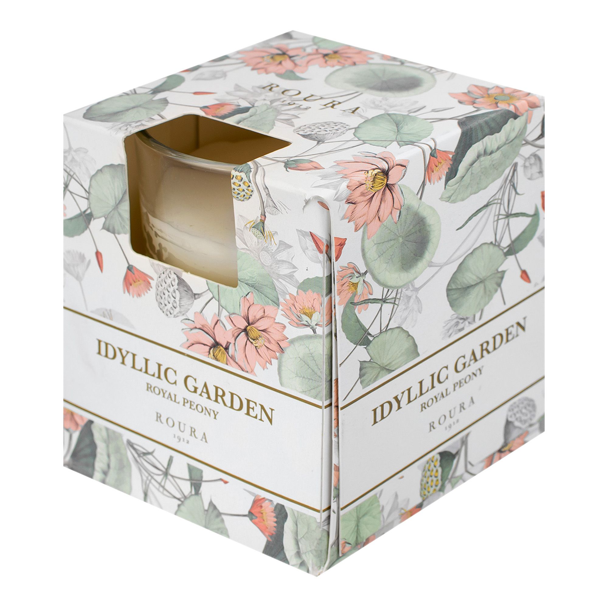 Свеча в стакане Идиллический сад ароматизированная Roura