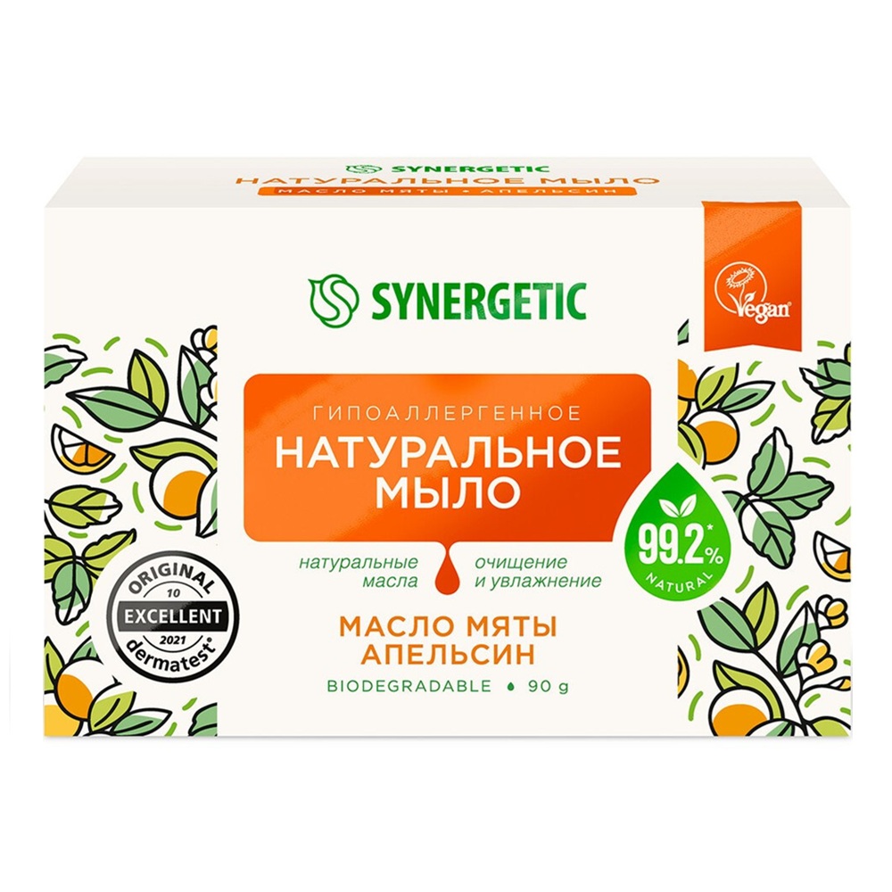 Мыло туалетное Synergetic Мята и апельсин 90 г