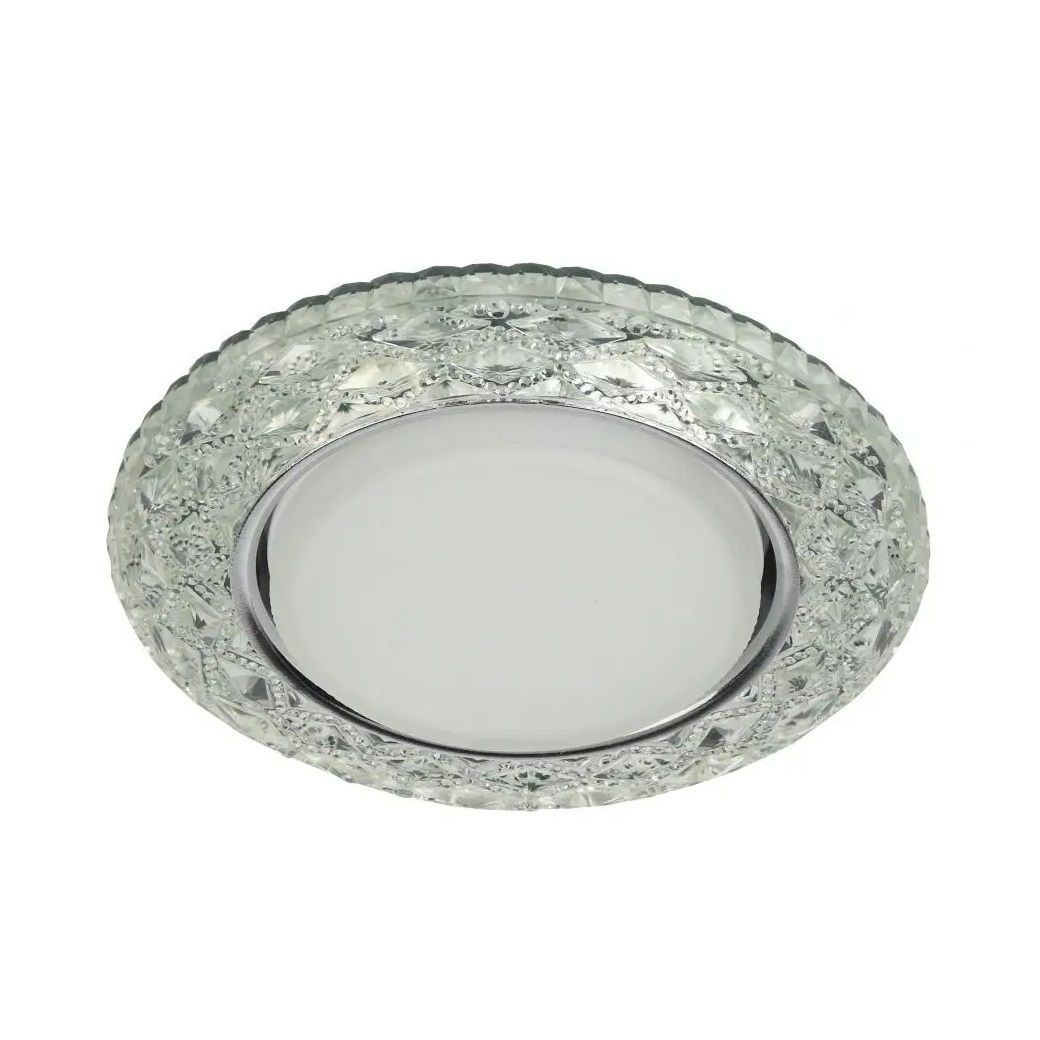 Светильник встраиваемый Эра DK LD24 SL/WH GX53 cо светодиодной подсветкой