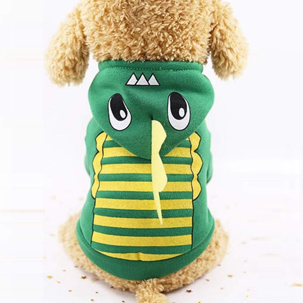 Кофта-толстовка с капюшоном для собак мелких пород Модный бро Динозаврик р XL Ultramarine