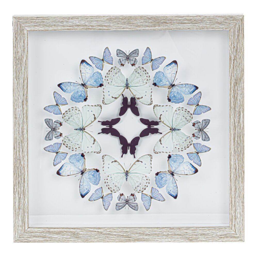 Картина-постер Бабочки 30х30х3 см