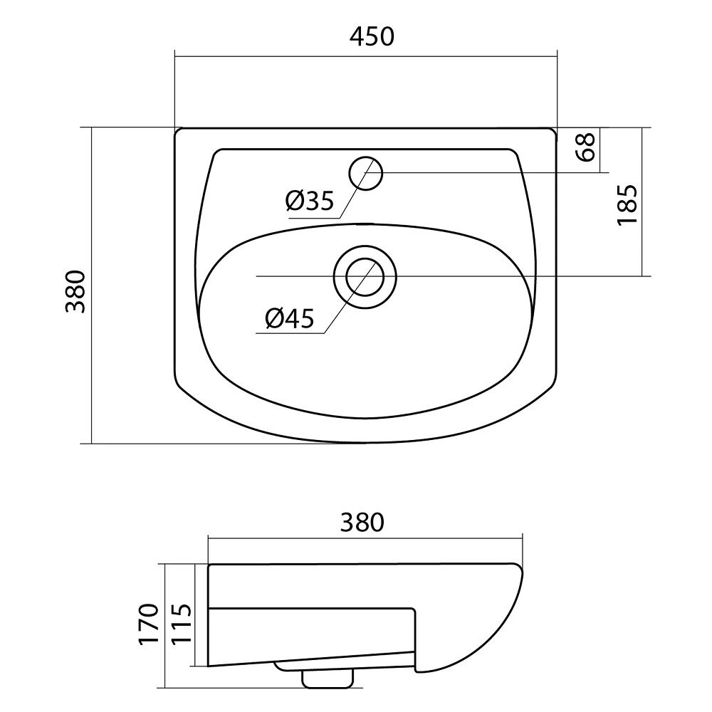 Раковина Азов 45 Santek