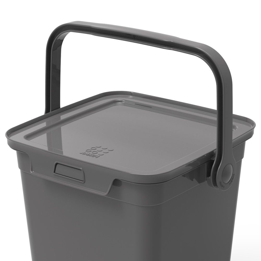 Ведро для стирального порошка 6,5 л Smart серое