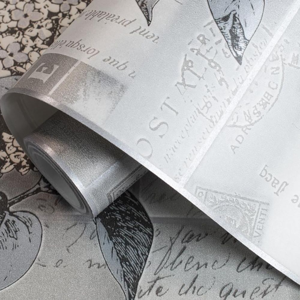 Обои Саратовские Глория С3В Ф899 гр 2 06 серые цветы средние 0,53х10,05 м