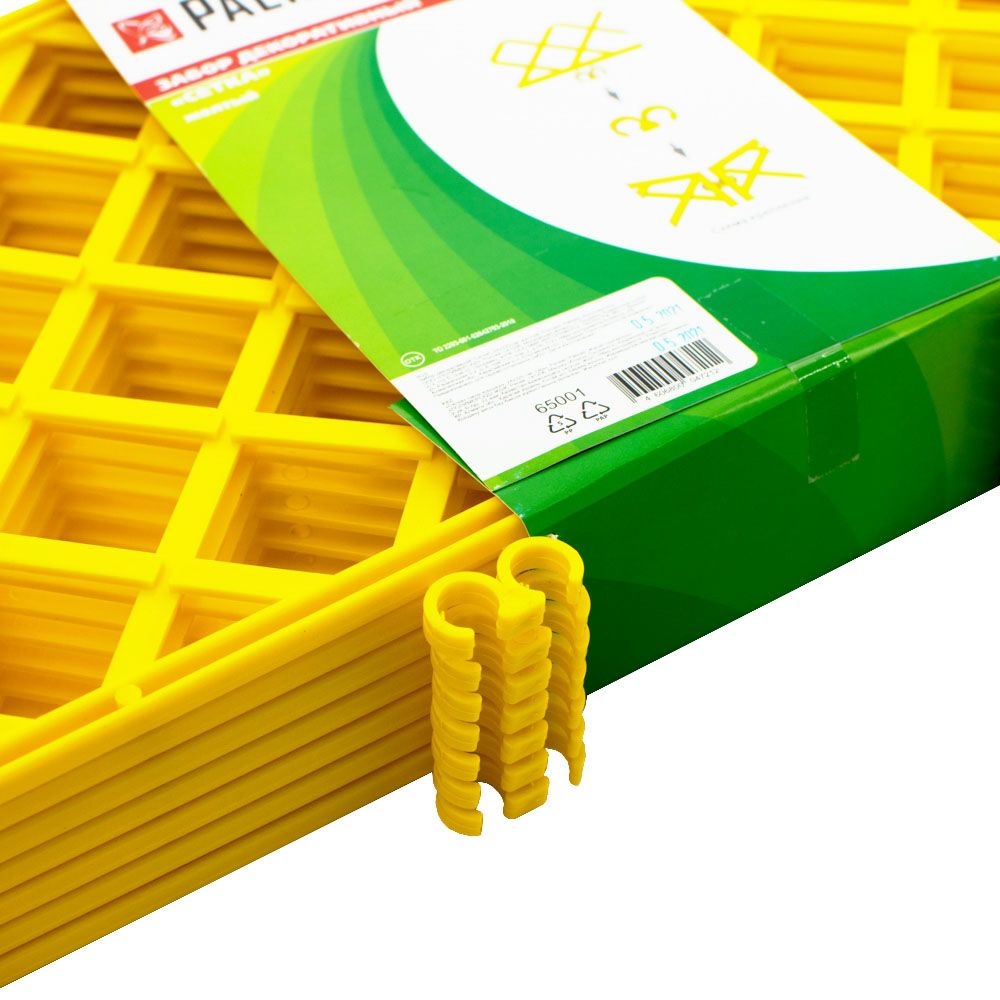 Заборчик Сетка 24х320 см желтый Palisad