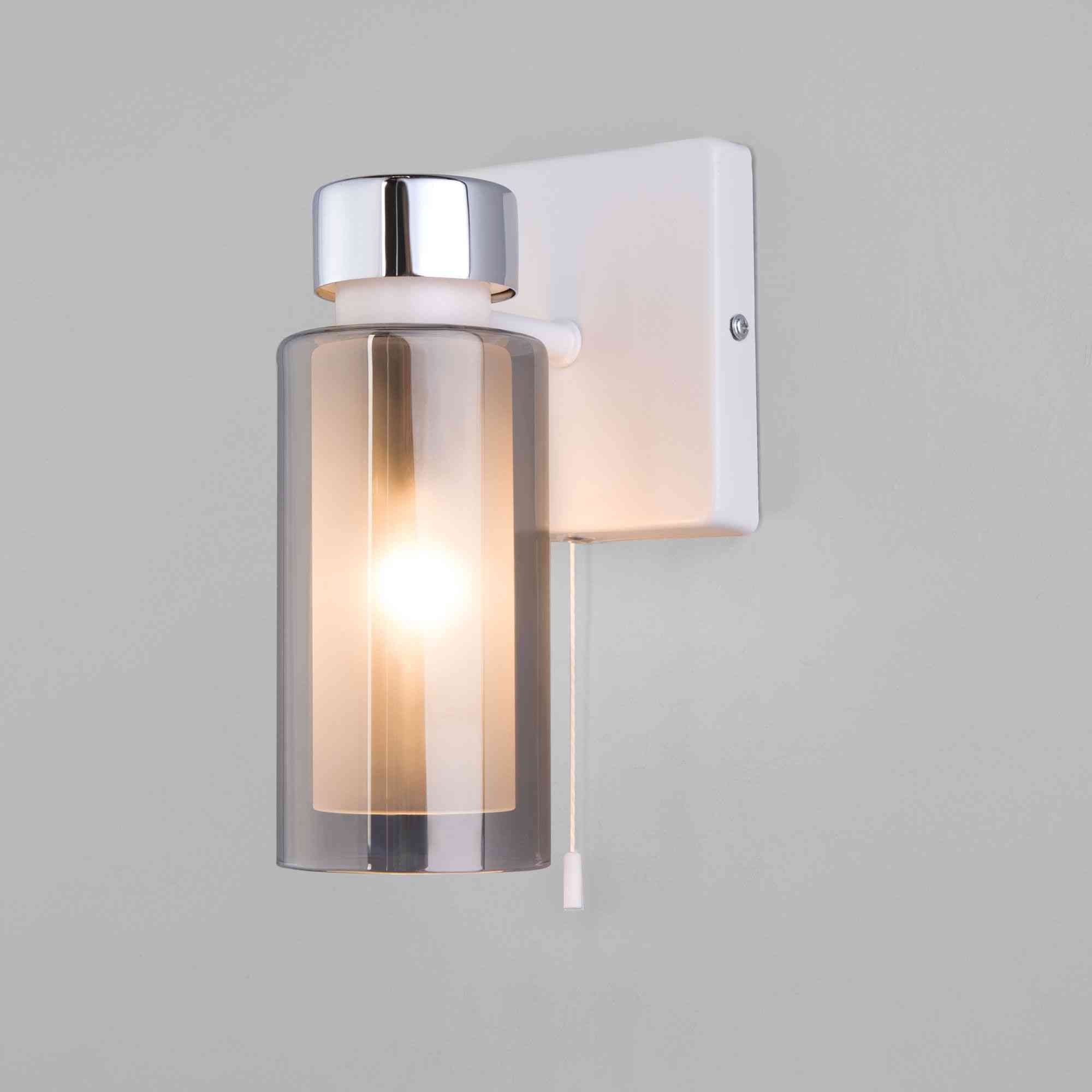 Светильник настенный 74338/1W CH+WH 40Вт E14 d13,5 см h22,5 см хром/белый