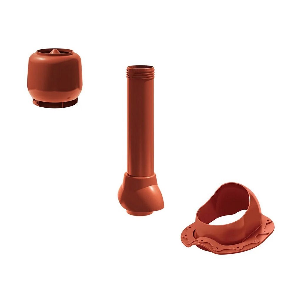 Выход вентиляционный d110 мм красный