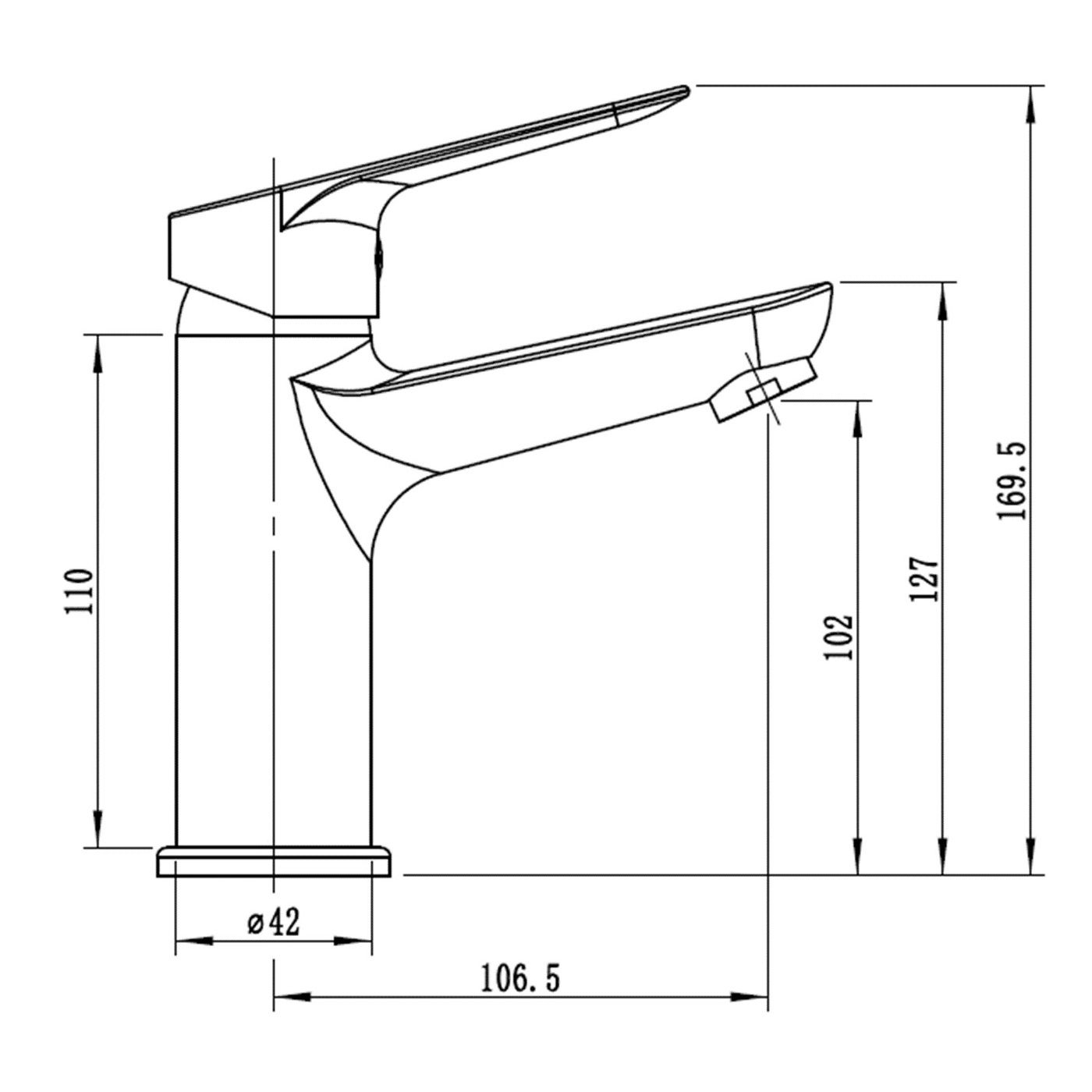 Смеситель для раковины Esko Kazan KZ26 однорычажный
