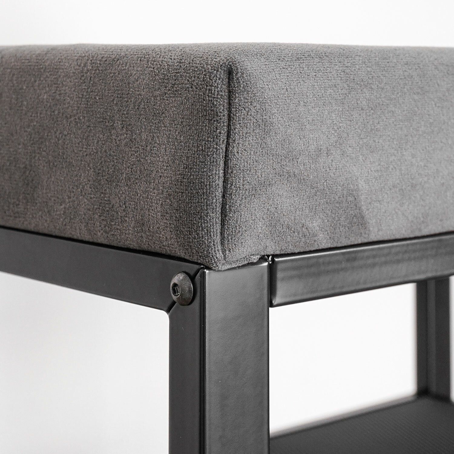 Банкетка Торонто 23S 670х490х300 мм черный/серый