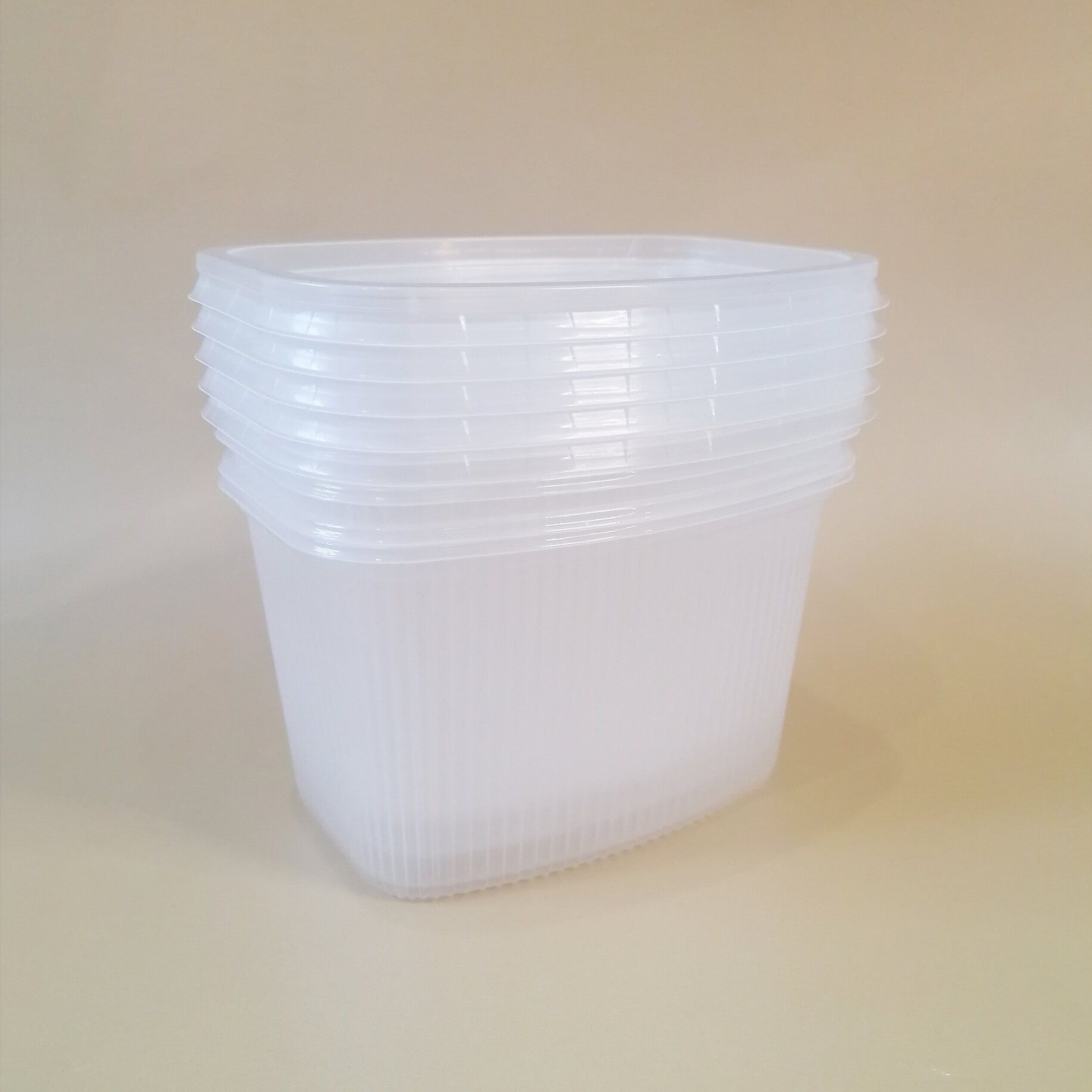 Набор контейнеров ПП 750 мл прямоугольные с крышкой 13,9х10,2х8,7 см 5 шт