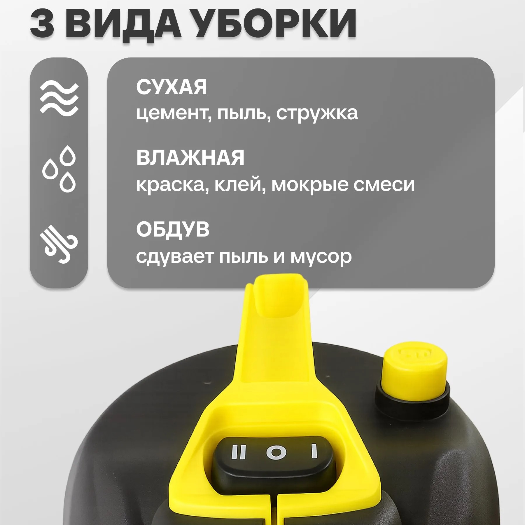 Пылесос строительный Hard Worker ТВ2404-20L 1400Вт 20 л