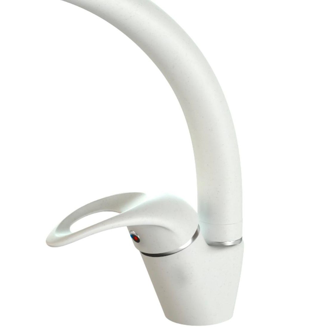 Смеситель КМ-008 Q1 белый лед глянцевый 280мм