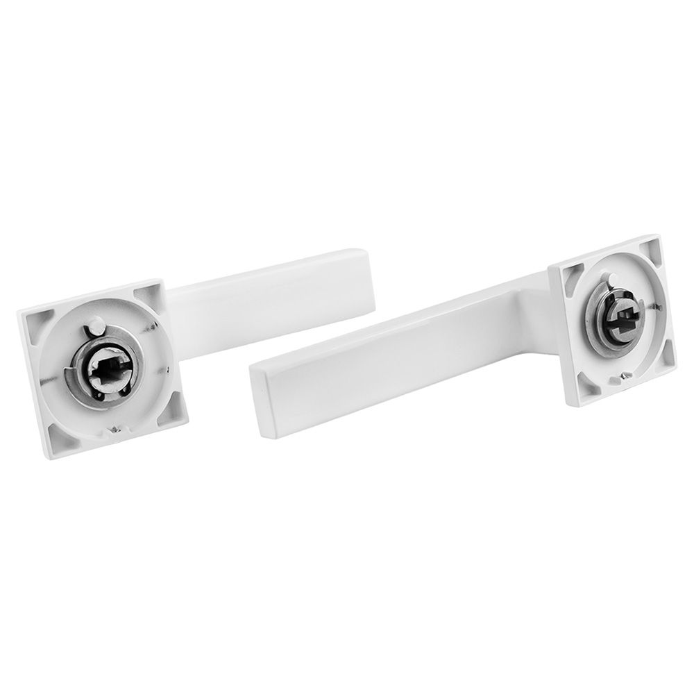 Ручка дверная на квадратной розетке 6мм цвет белый DIY MH-48-S6 W