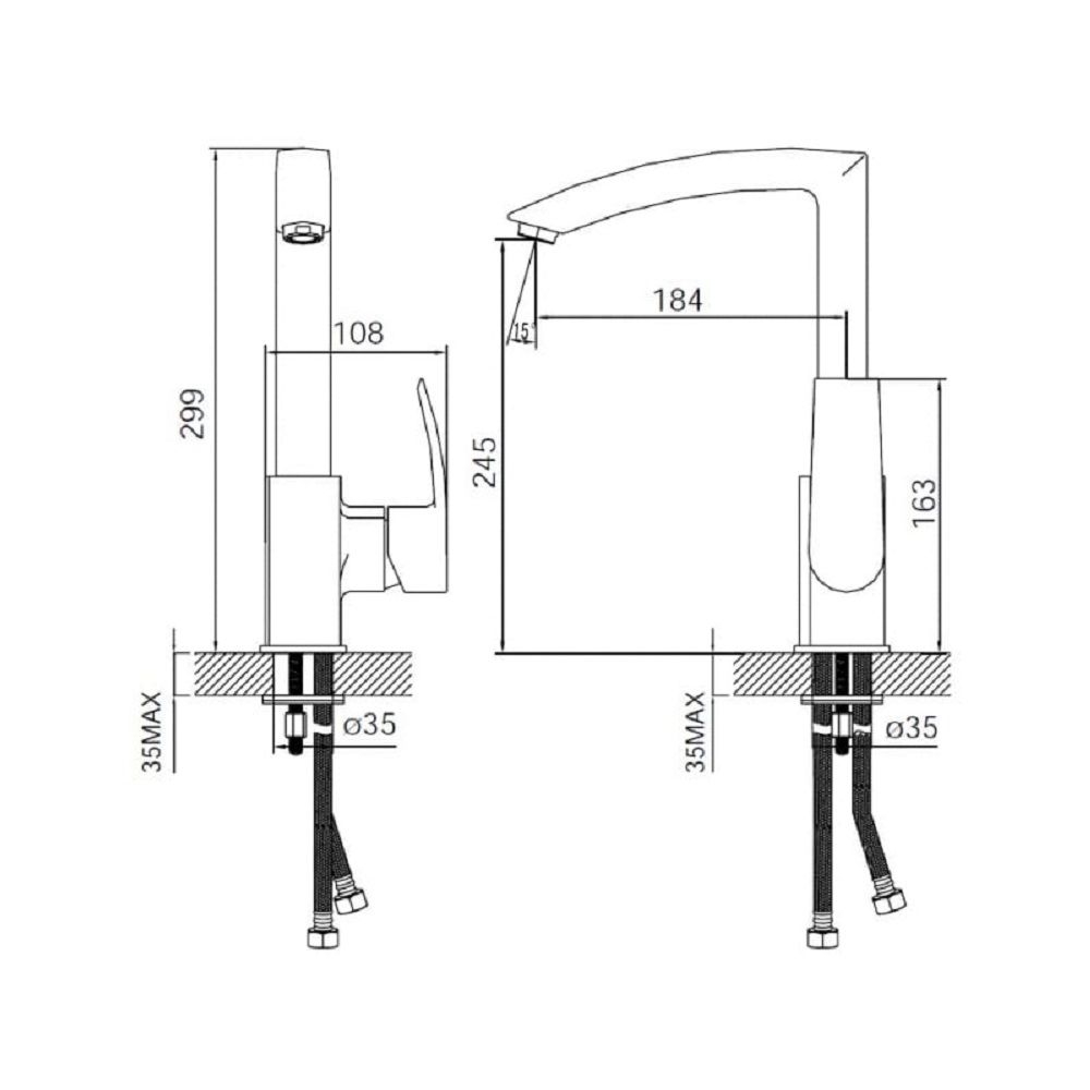 Смеситель для мойки Iddis Vane YA56177C однорычажный