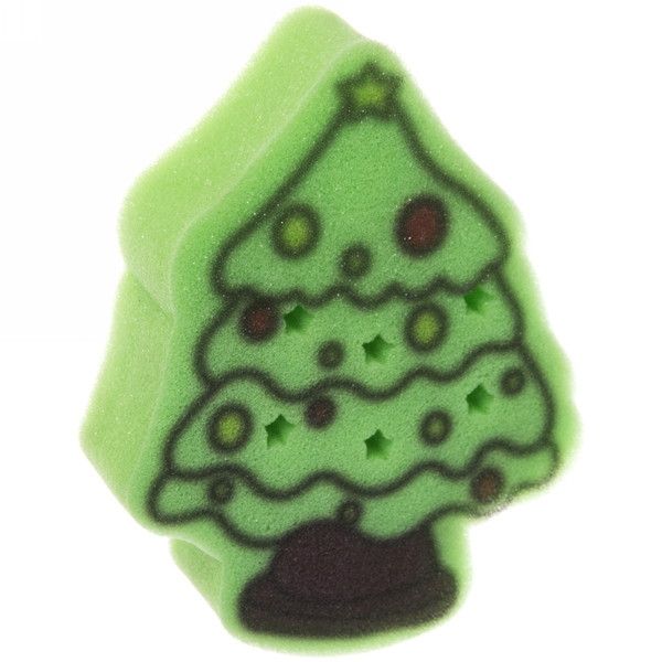 Губка поролоновая для тела Новогодняя сказка Ёлочка 10x3x12см