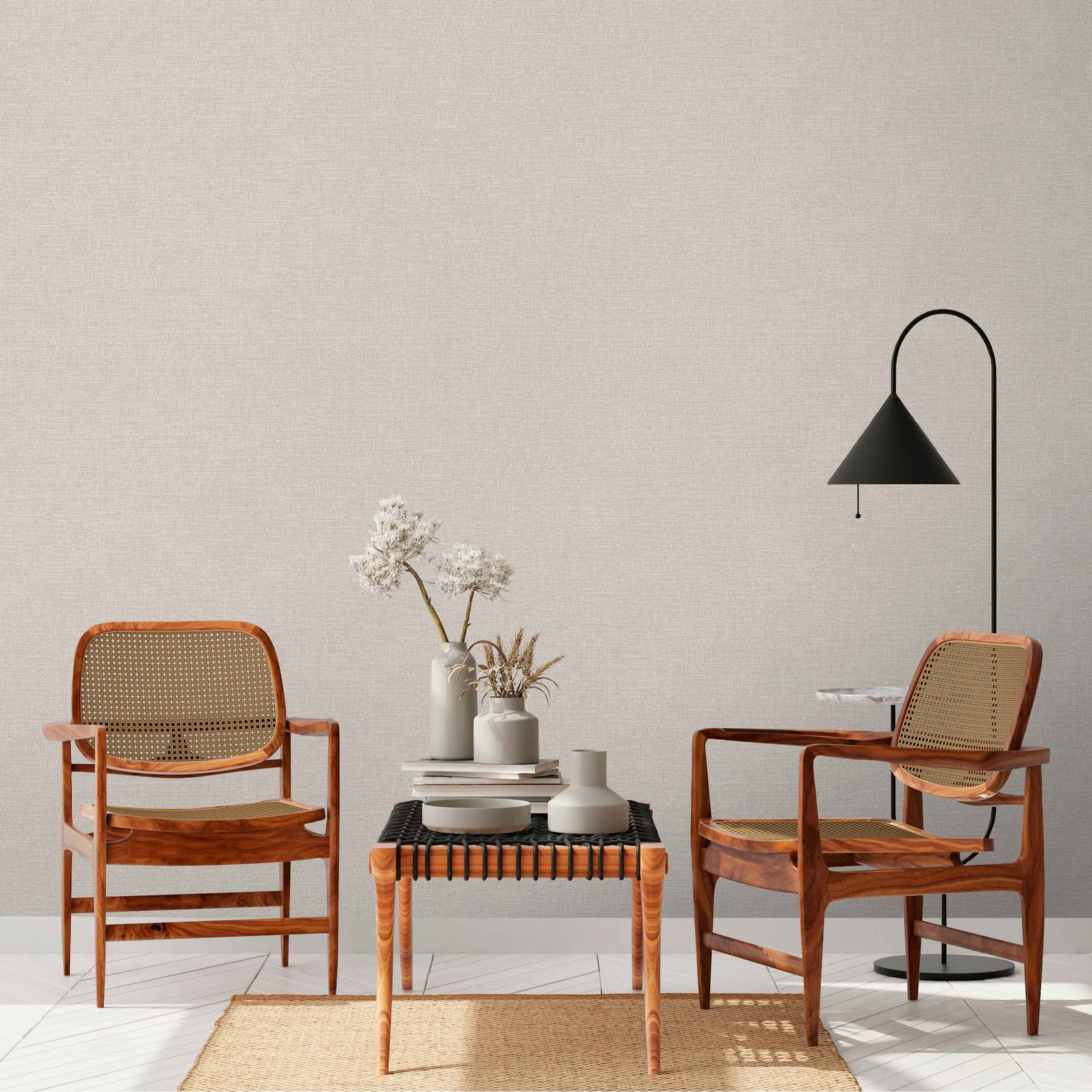 Обои Euro Decor Лен 7337-02 пудровые рогожка 1,06х10,05 м