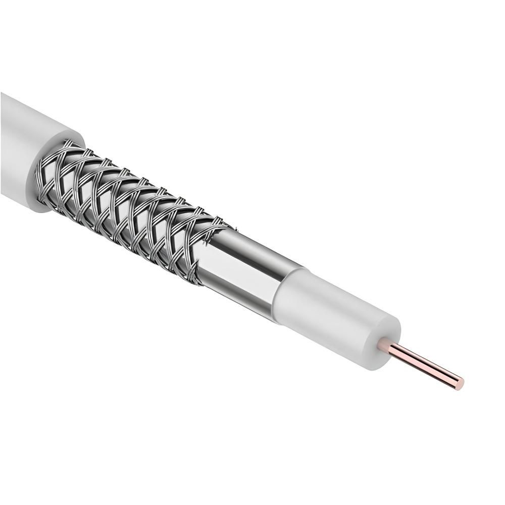 Кабель коаксиальный SAT 50 Cu/Al/CuSn (75 Ом) медь (100м) белый (м) CAVEL